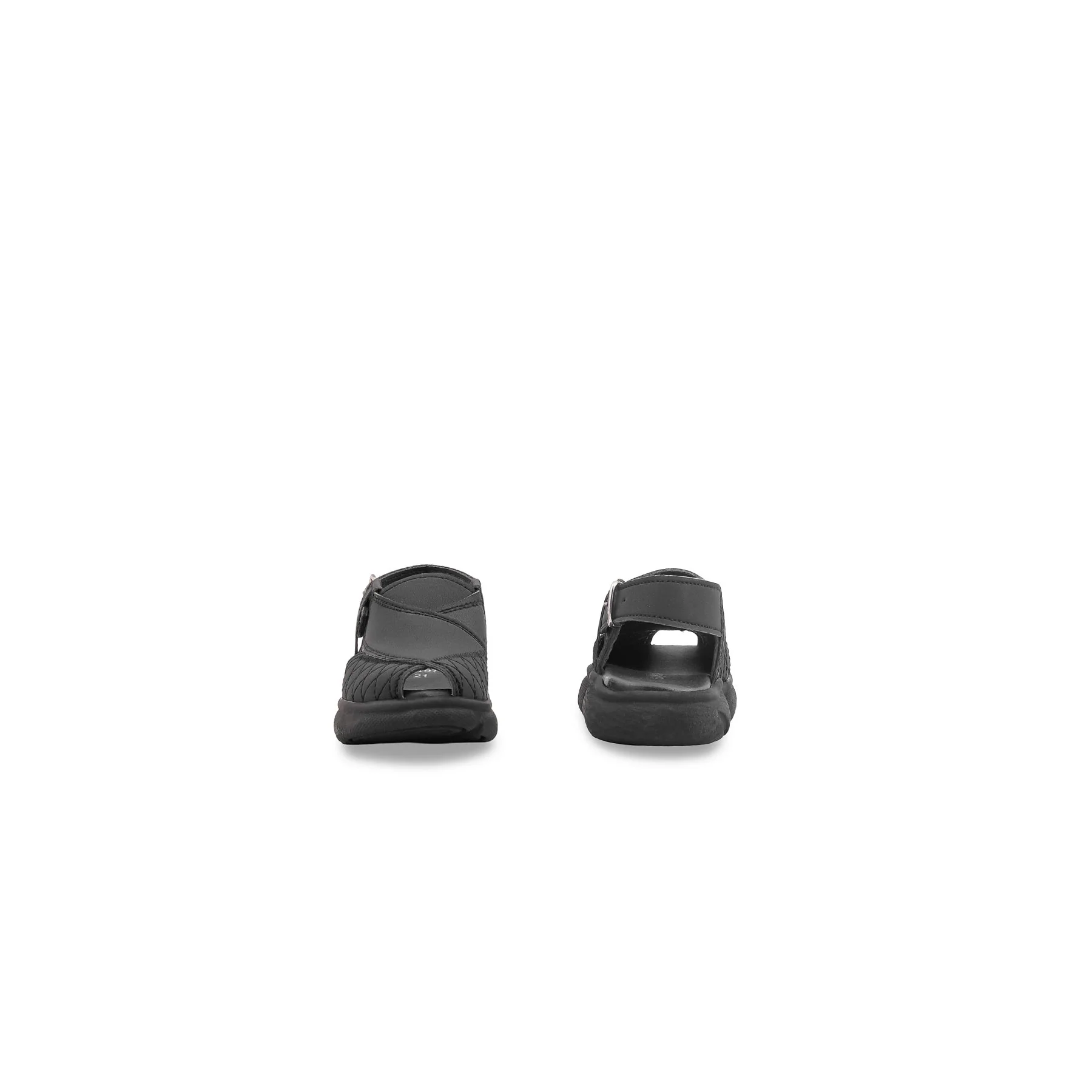 Boys Black Peshawari Chappal KD4976 - Image 4
