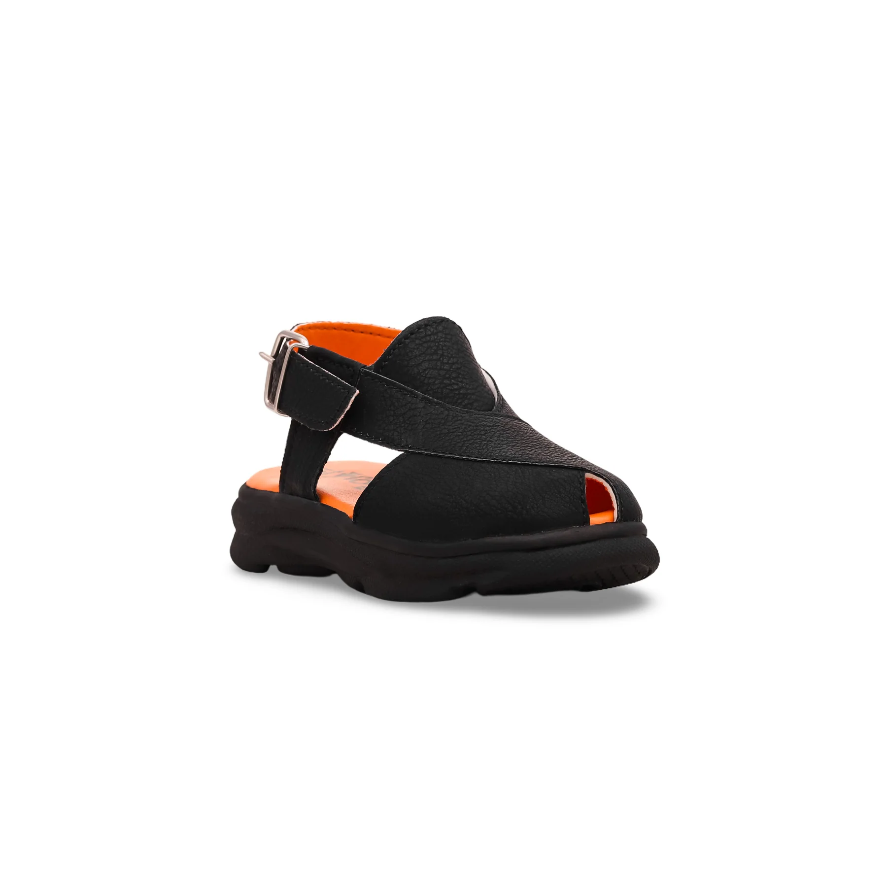 Boys Black Peshawari Chappal KD9444 - Image 2