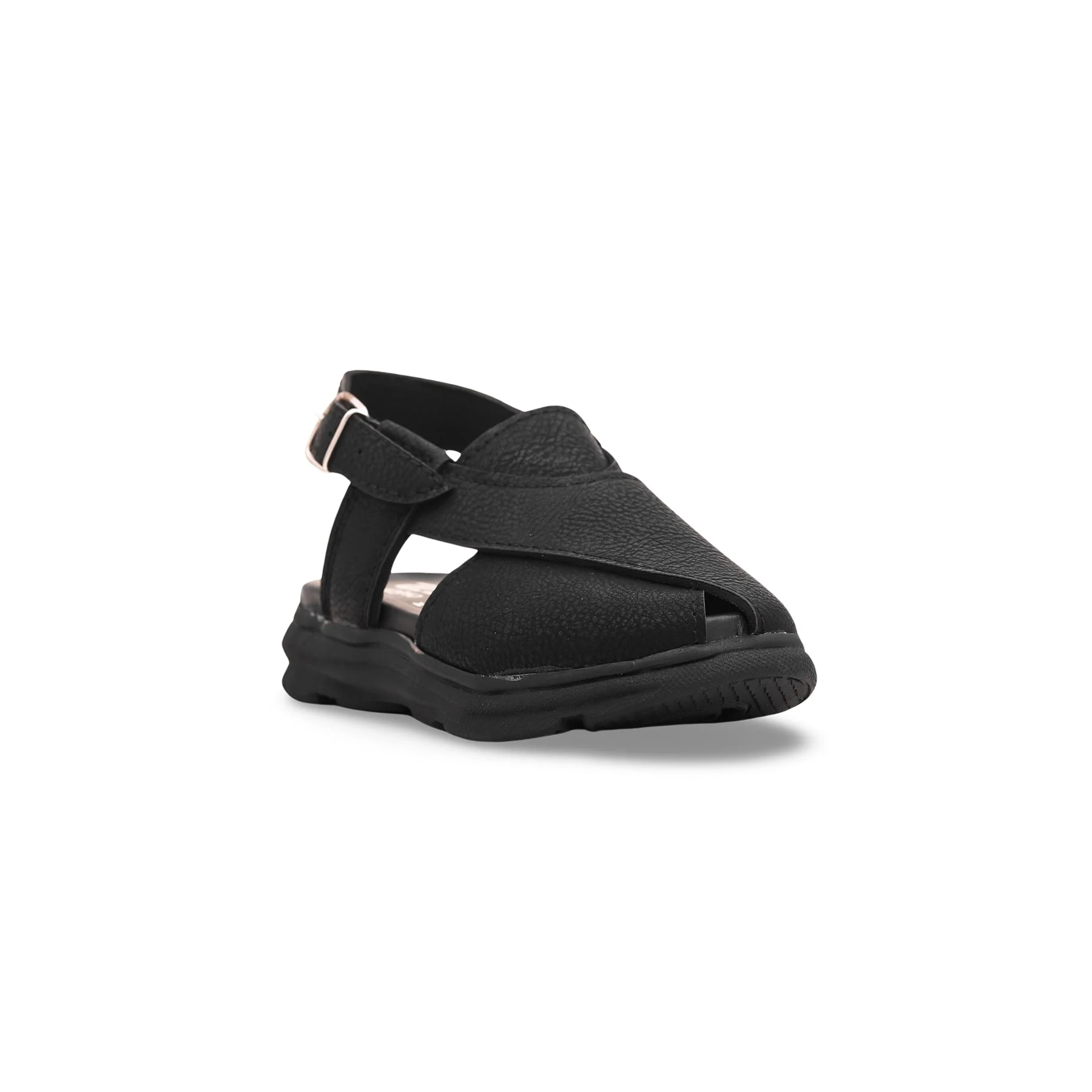 Boys Black Peshawari Chappal KD9456 - Image 2