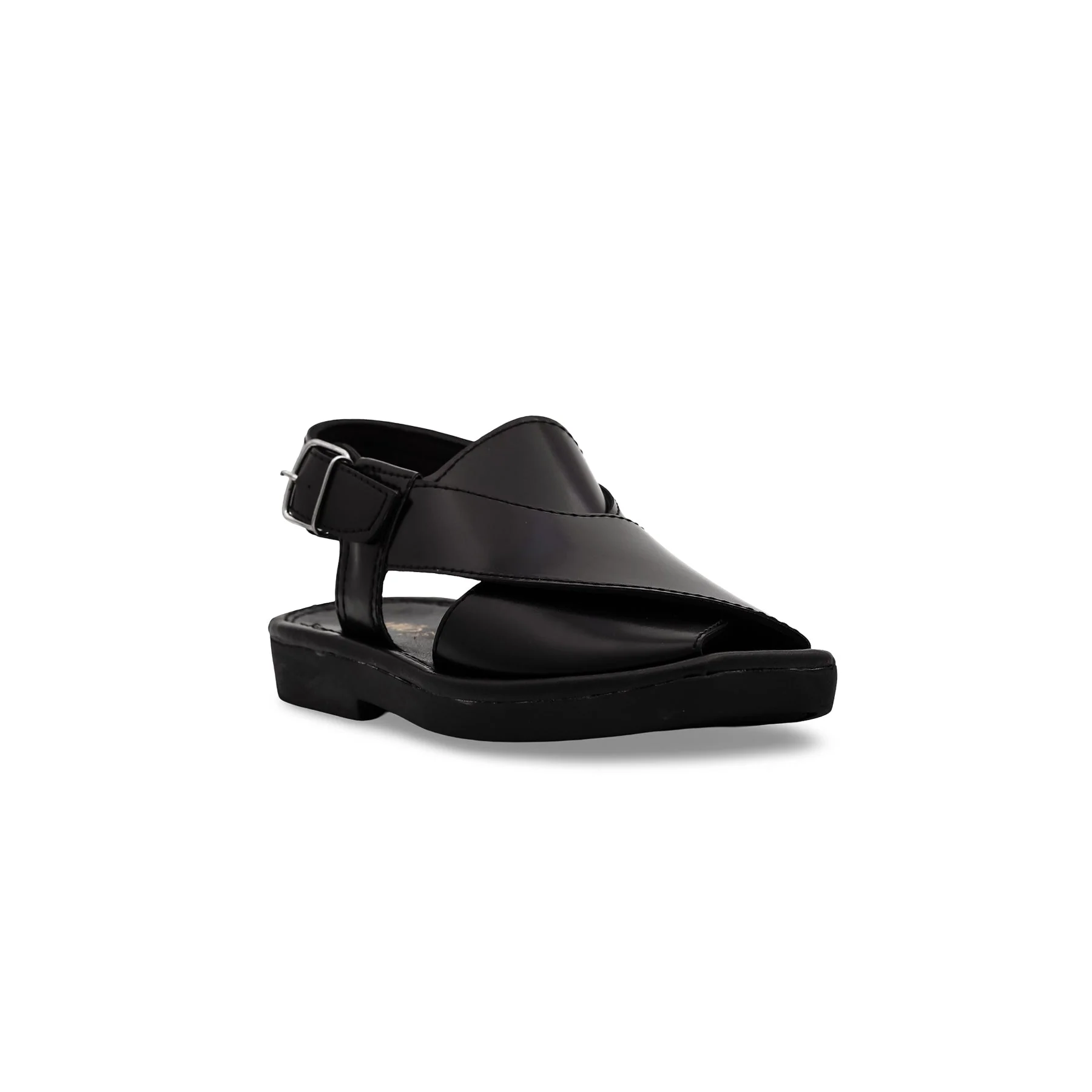 Boys Black Peshawari Chappal KD9725 - Image 2