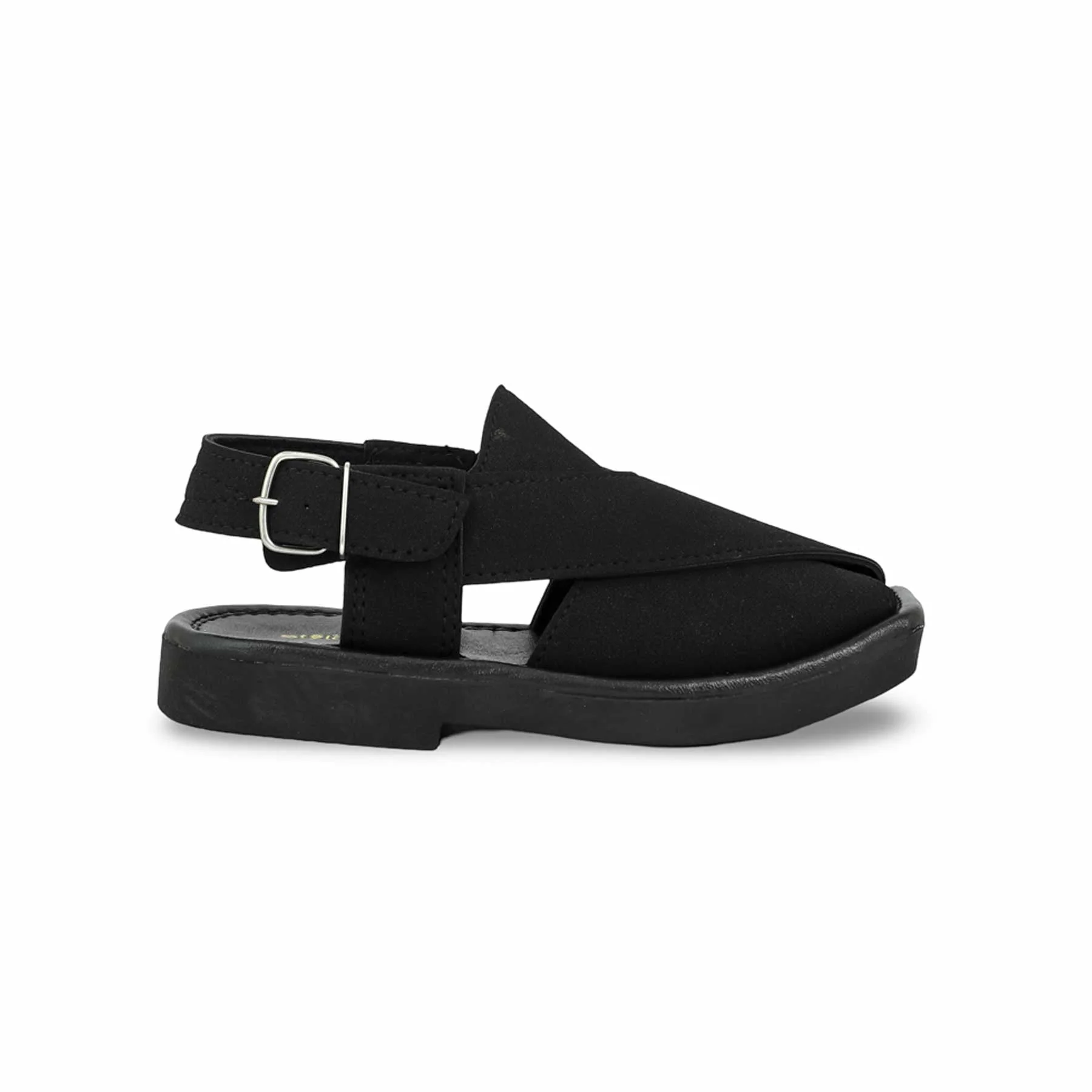 Boys Black Peshawari Chappal KD9939 - Image 2