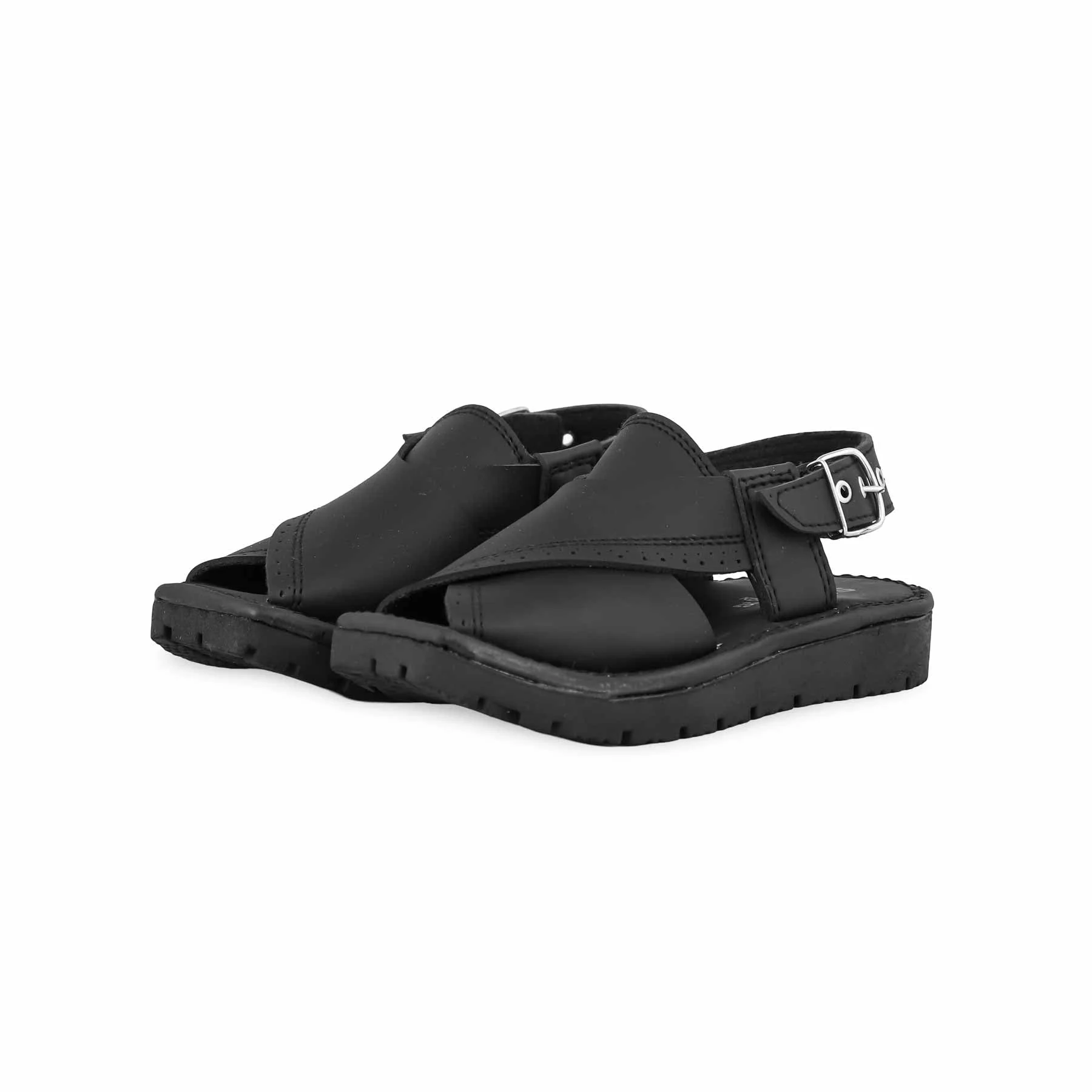 Boys Black Peshawari Chappal KD9945 - Image 3
