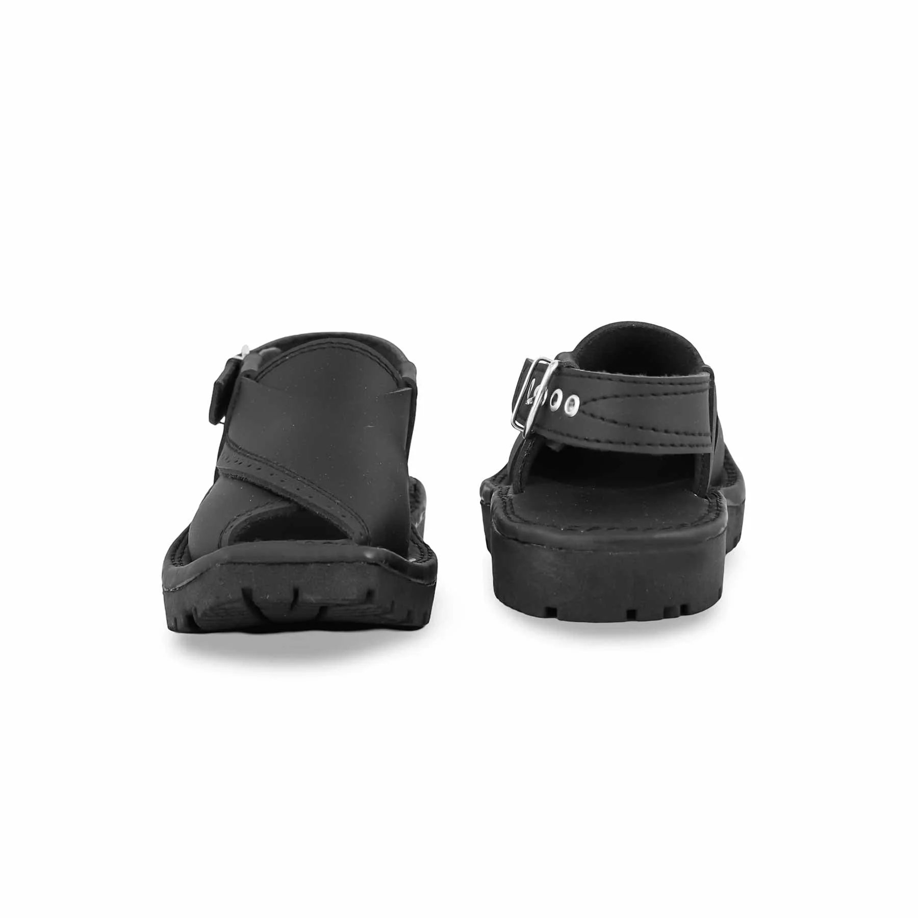 Boys Black Peshawari Chappal KD9945 - Image 4