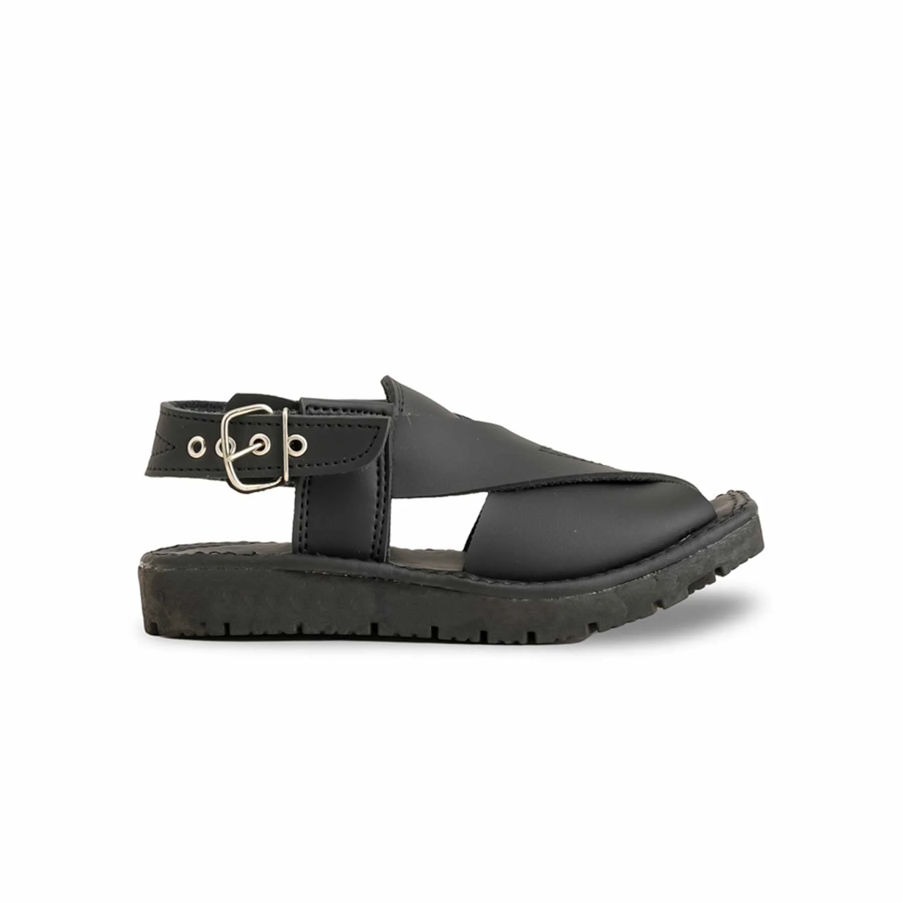 Boys Black Peshawari Chappal KD9947 - Image 2