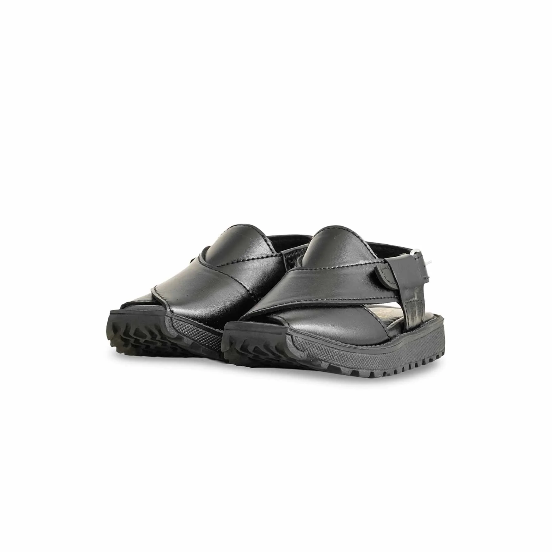 Boys Black Peshawari Chappal KD9993 - Image 3