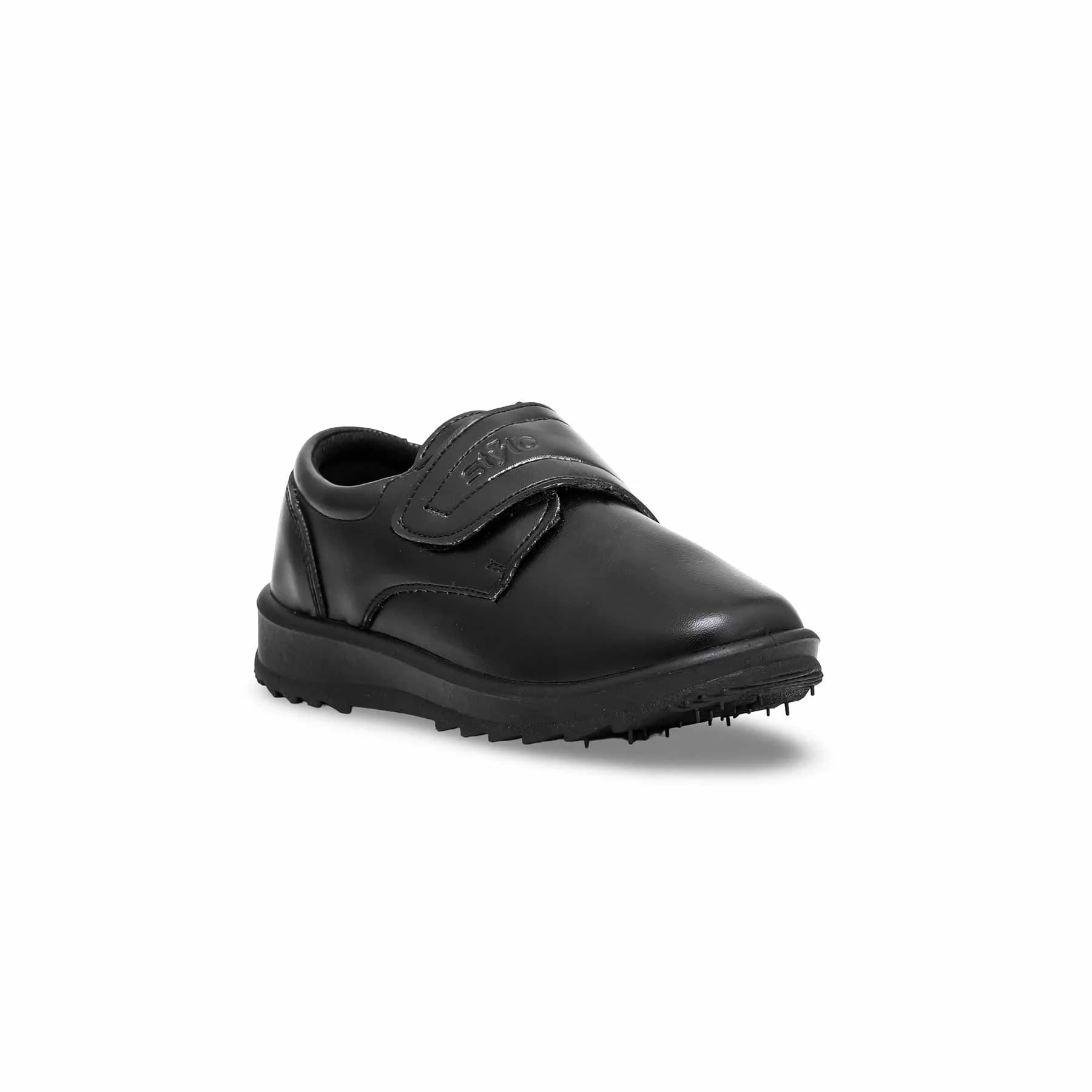 Boys Black Velcro Strap School Shoes SK1062 - Image 2