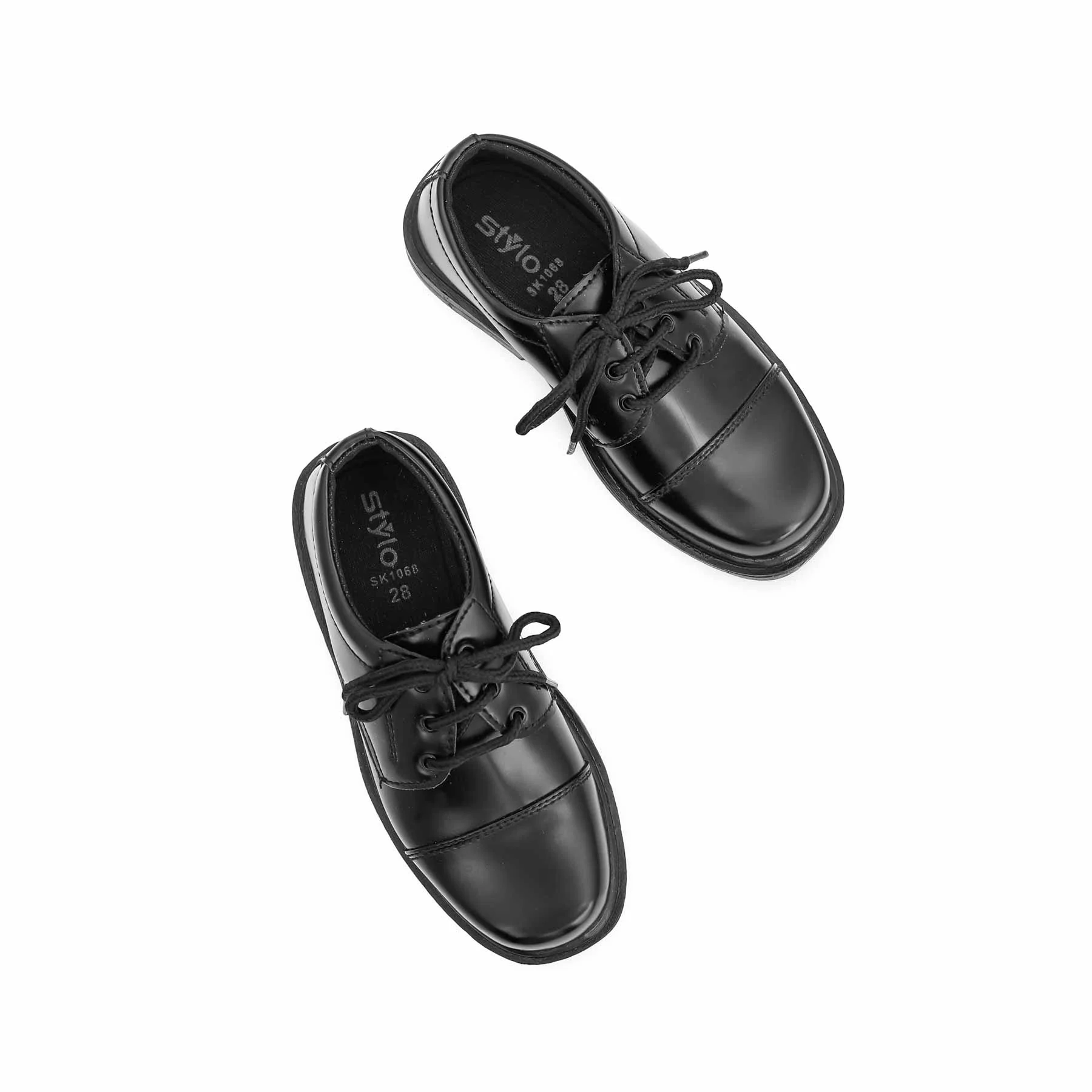 Boys Black Lace Up School Shoes SK1068 - Image 5