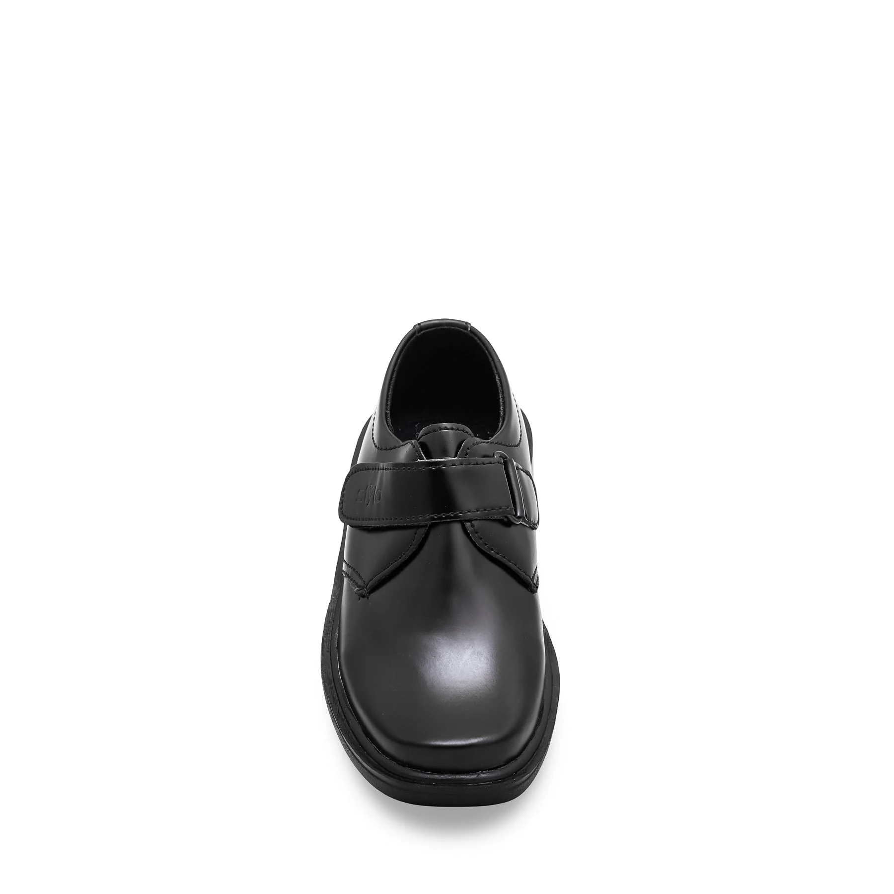 Boys Black Velcro Strap School Shoes SK1069 - Image 4