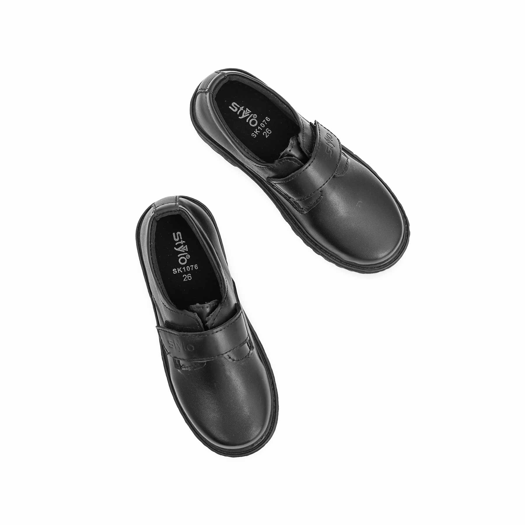 Boys Black Velcro School Shoes SK1076 - Image 5