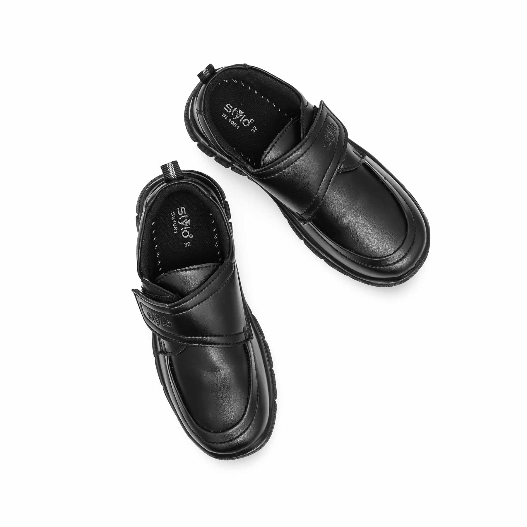 Boys Black Velcro School Shoes SK1081 - Image 4