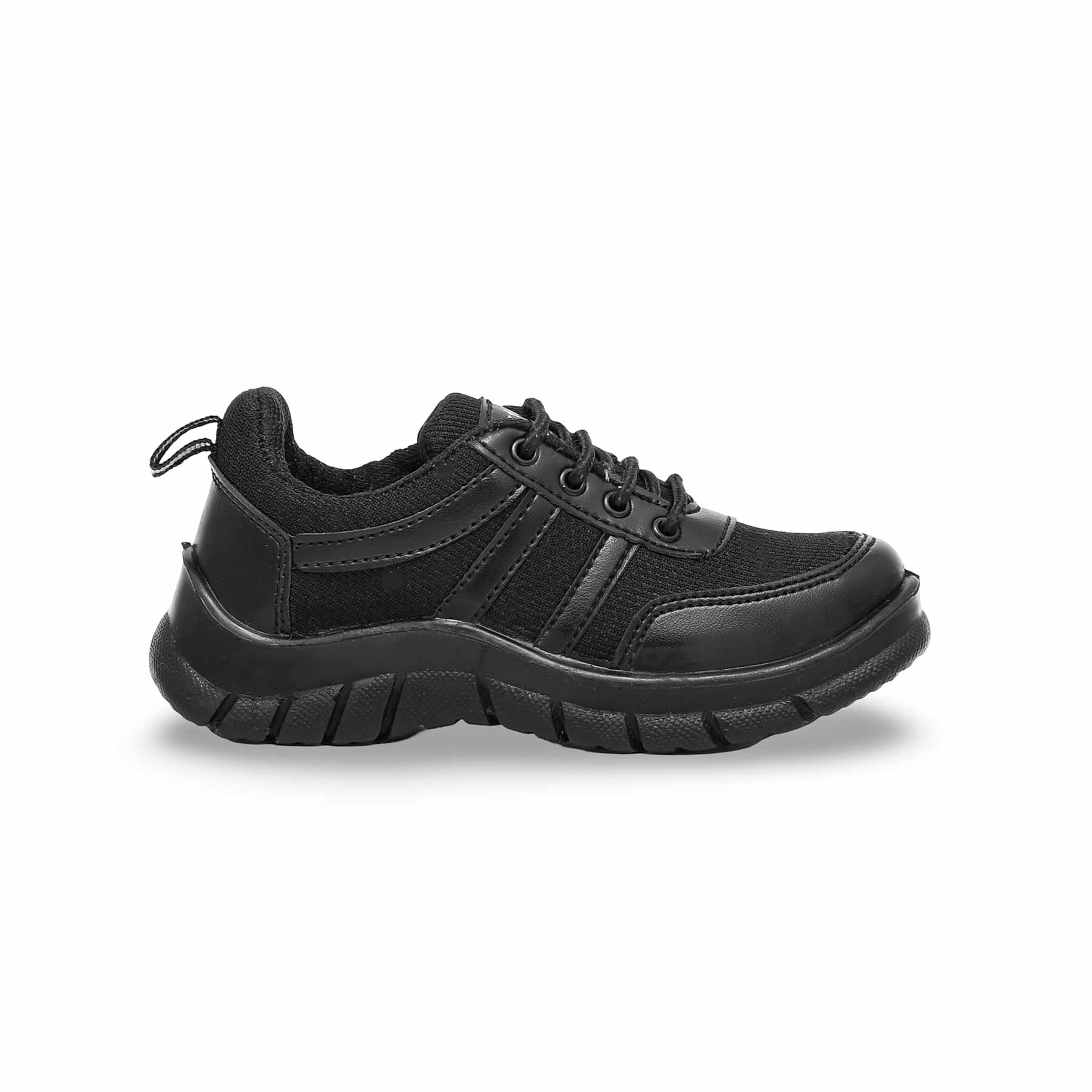 Boys Black Velcro Strap School Shoes SK1085 - Image 2