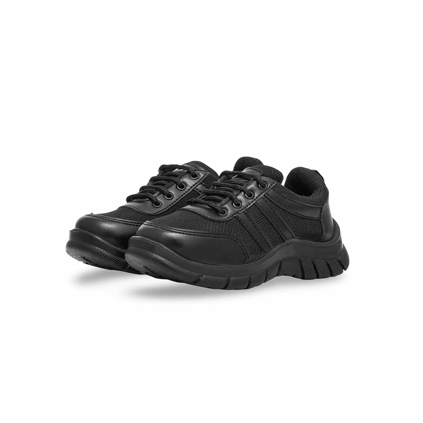 Boys Black Velcro Strap School Shoes SK1085 - Image 3