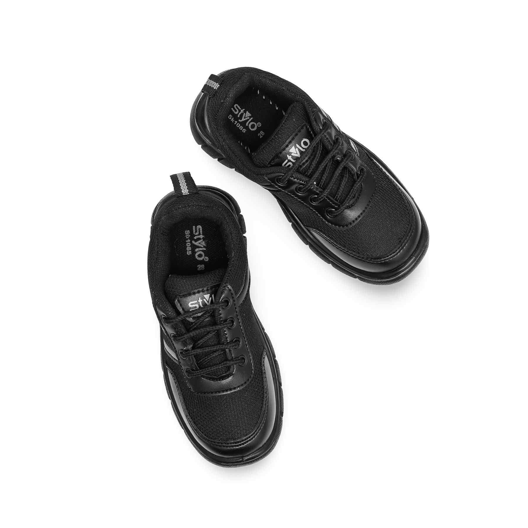 Boys Black Velcro Strap School Shoes SK1085 - Image 5