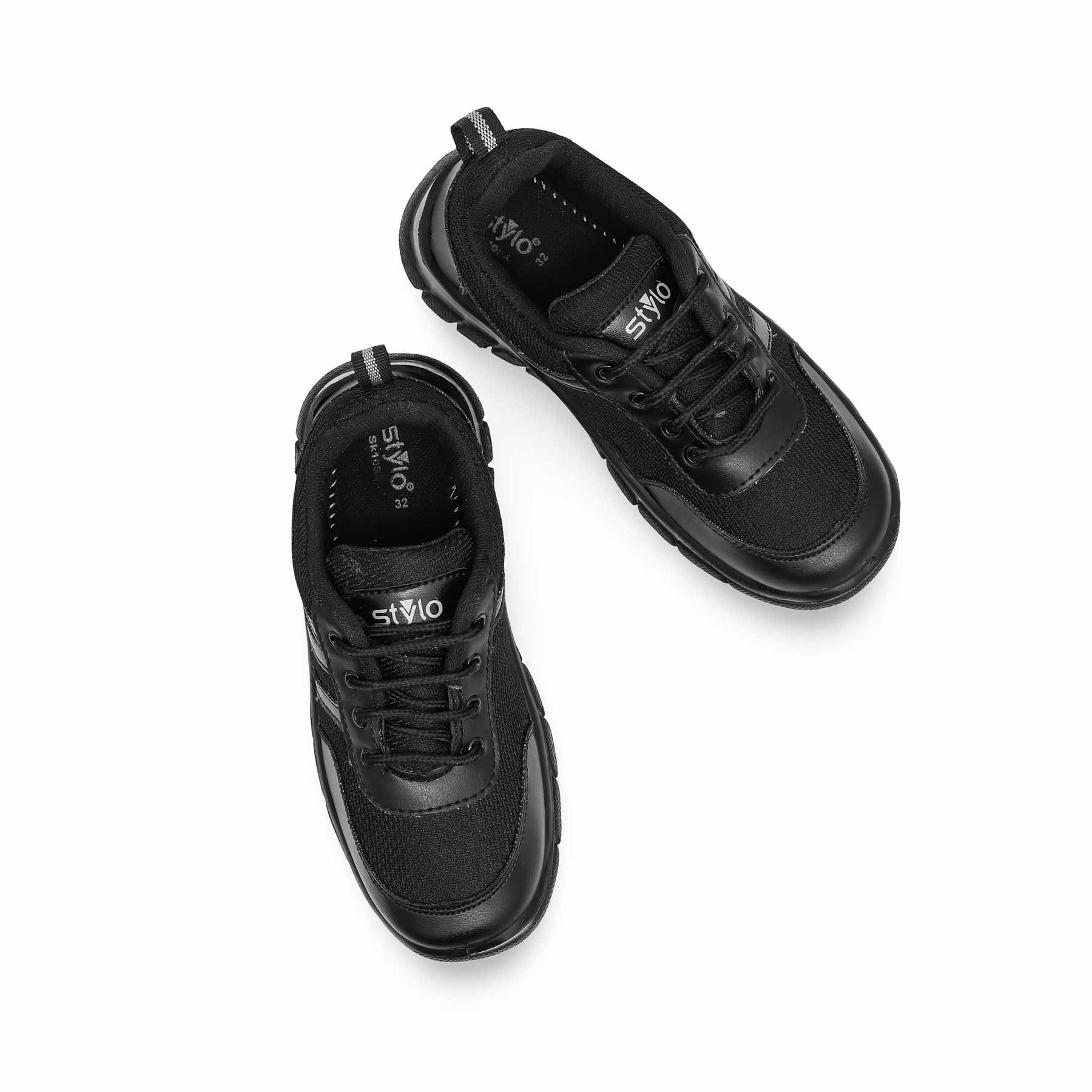 Boys Black Sports School Shoes SK1086 - Image 4
