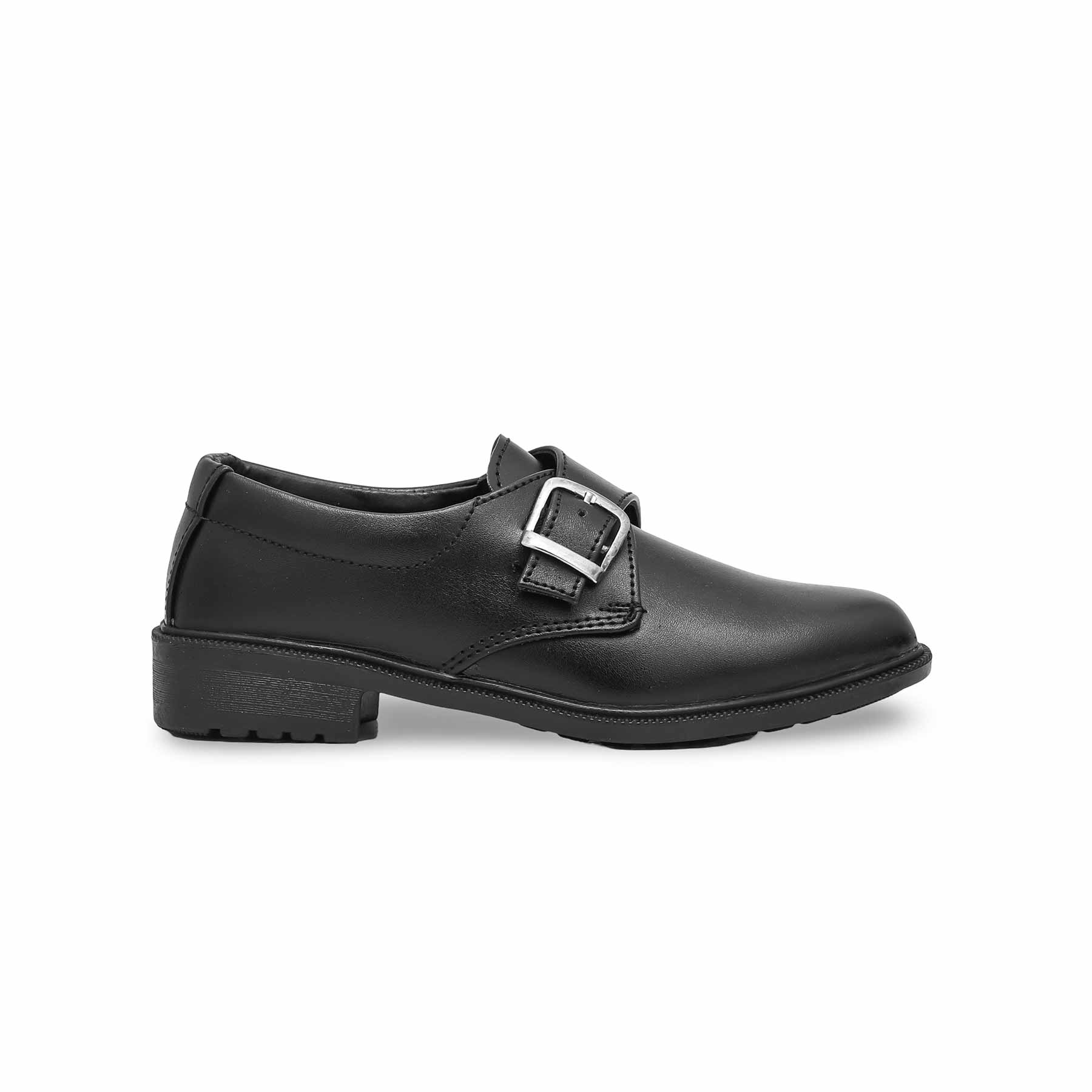 Boys Black Buckle School Shoes SK1089 - Image 2