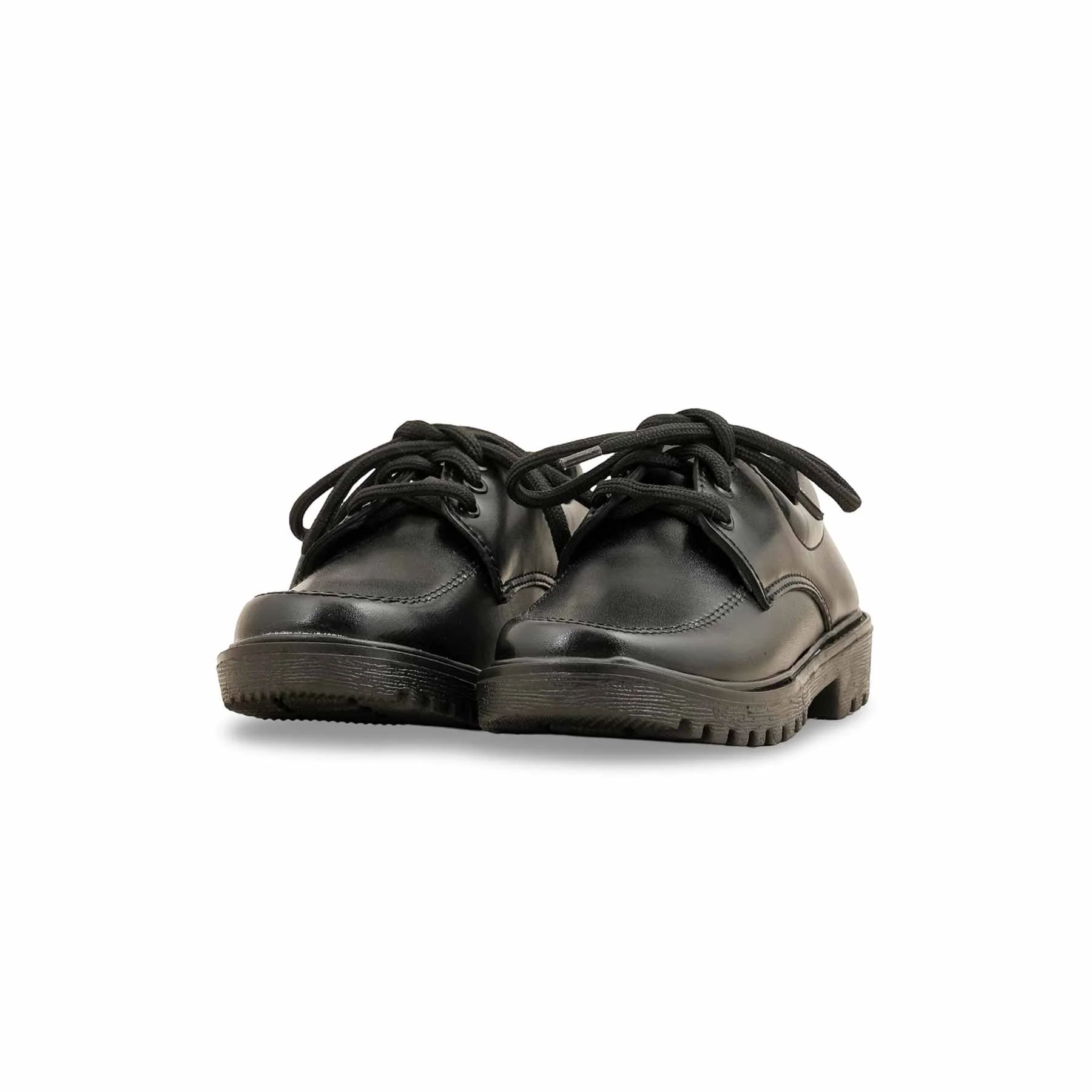 Boys Black Lace Up School Shoes SK1091 - Image 3