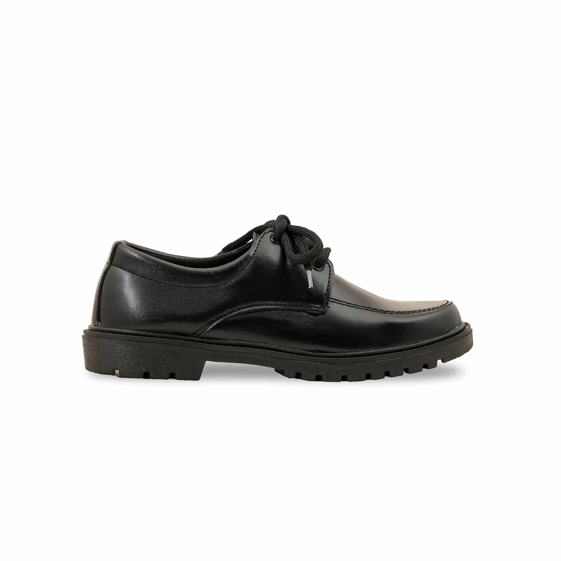 Boys Lace Up Black School Shoes SK1092 - Image 2
