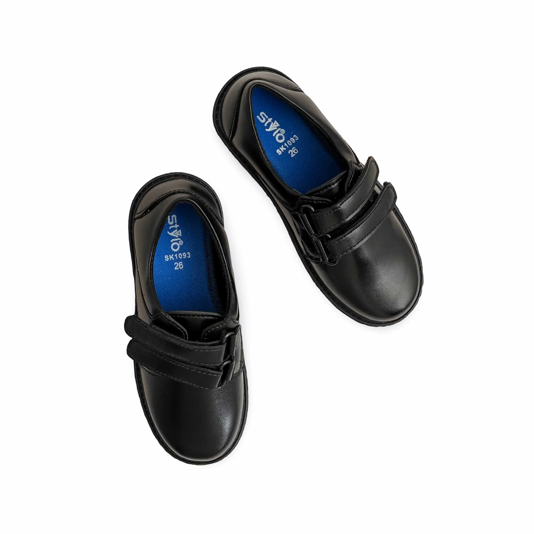 Boys Black Velcro Strap School Shoes SK1093 - Image 5