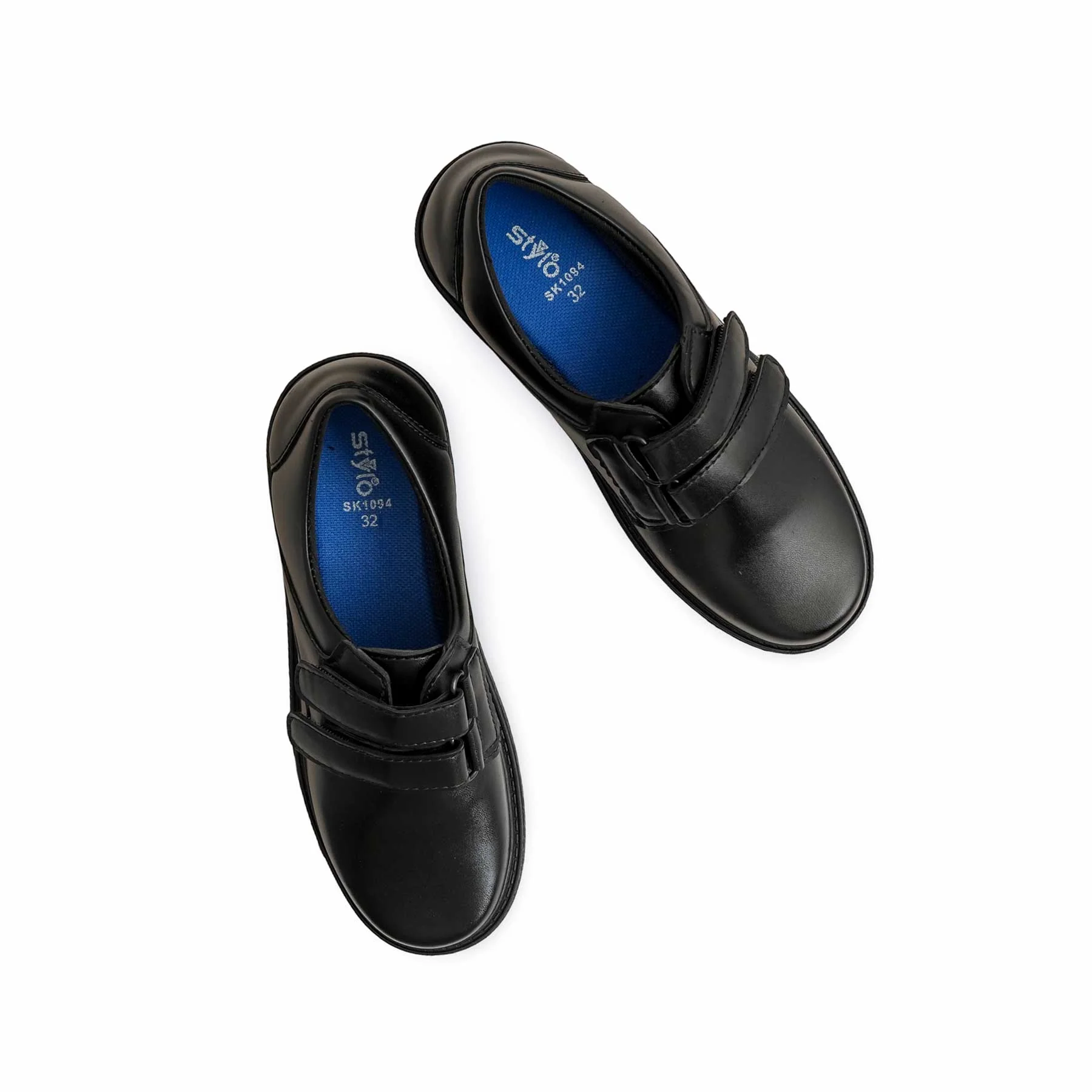 Boys Black Velcro Strap School Shoes SK1094 - Image 5