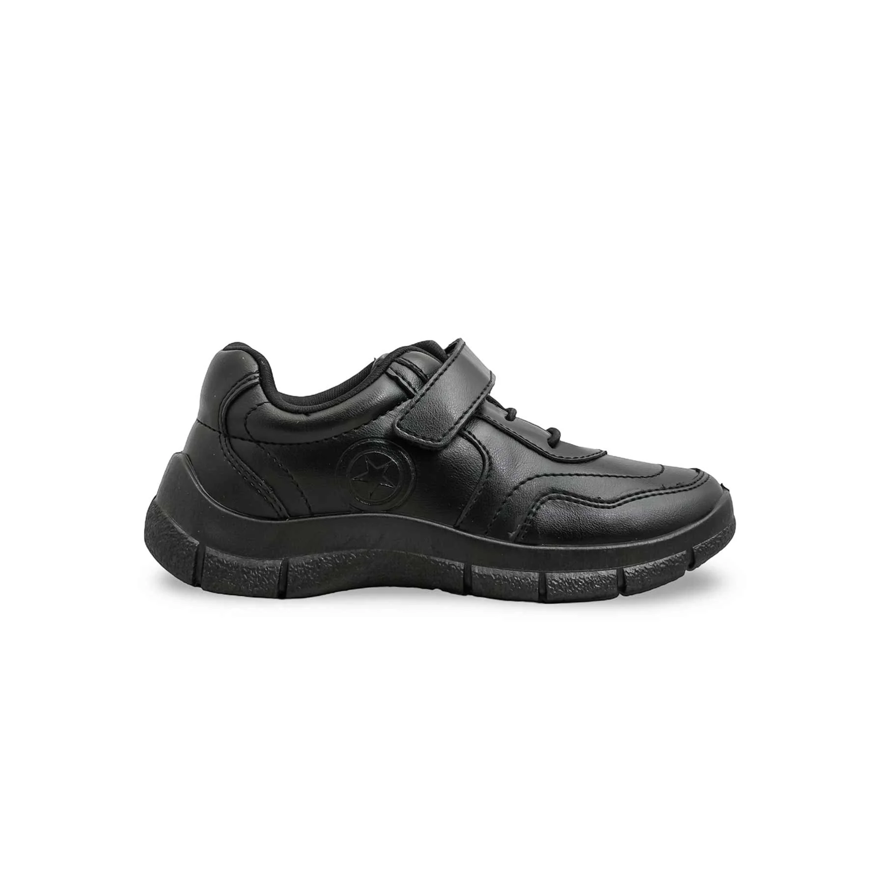 Boys Black Velcro Strap School Shoes SK1109 - Image 2