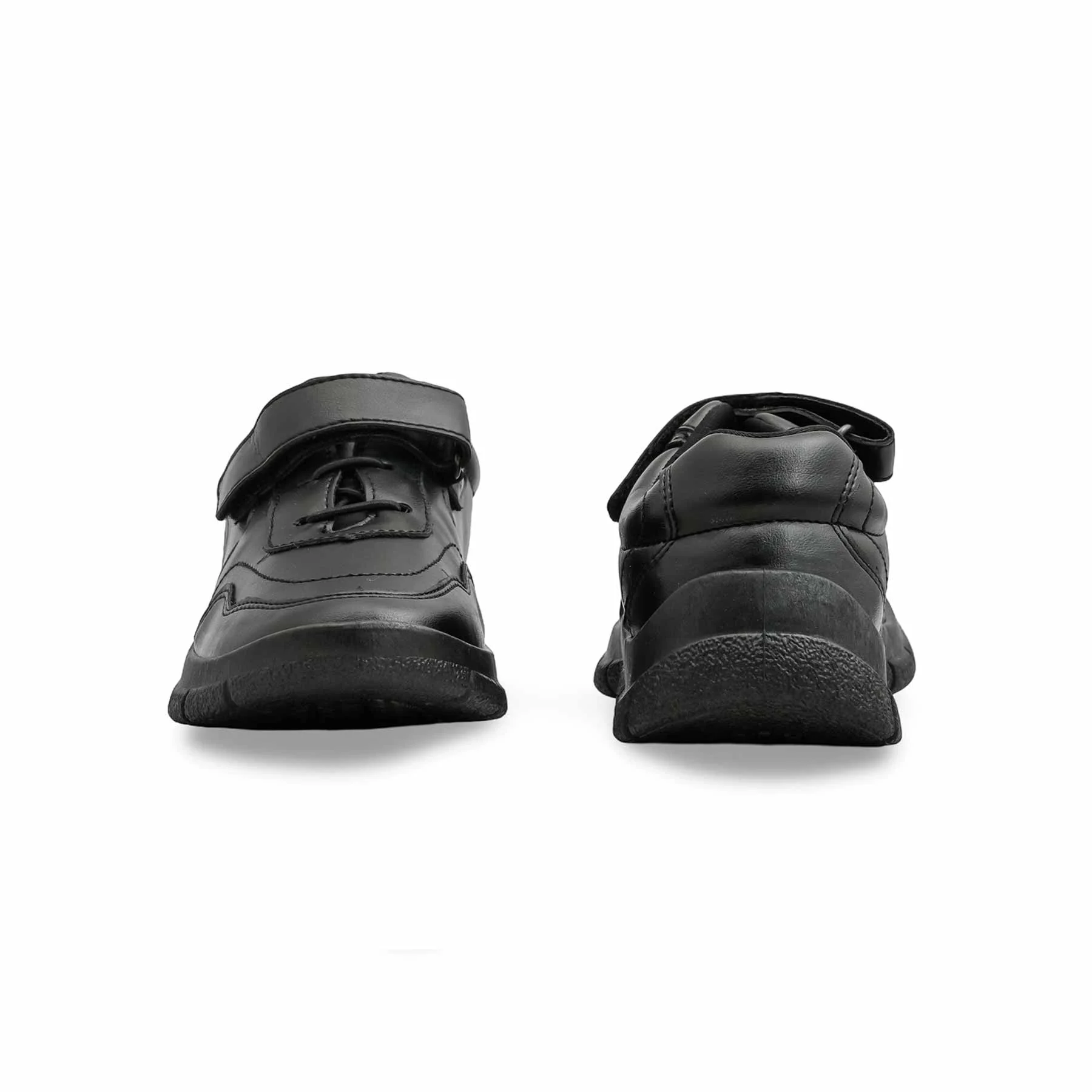 Boys Black Velcro Strap School Shoes SK1110 - Image 3