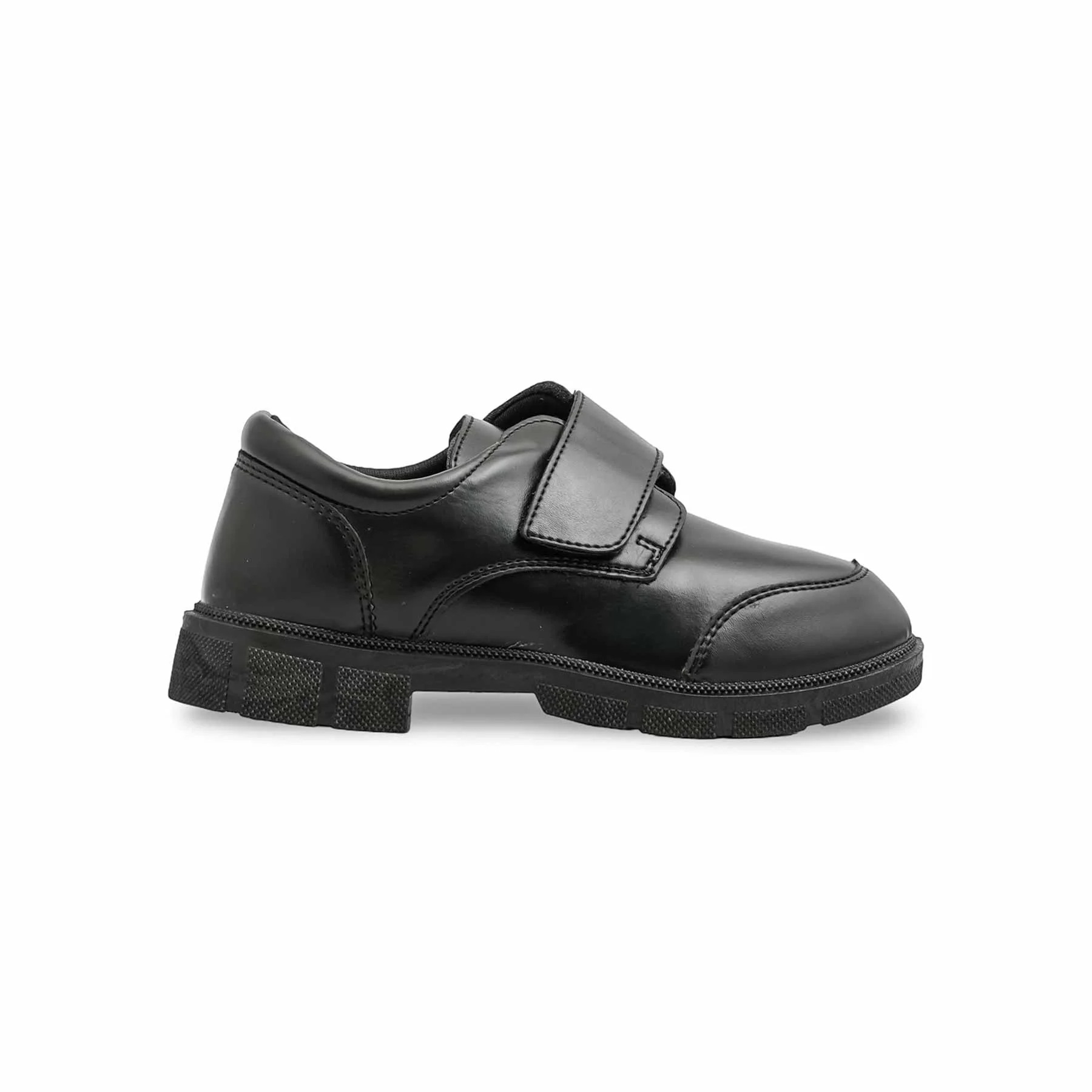 Boys Black Velcro Strap School Shoes SK1117 - Image 2