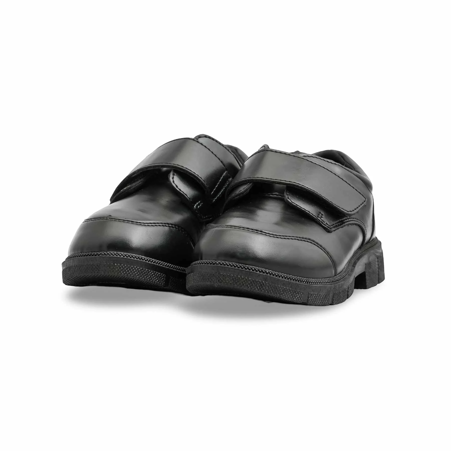 Boys Black Velcro Strap School Shoes SK1117 - Image 3