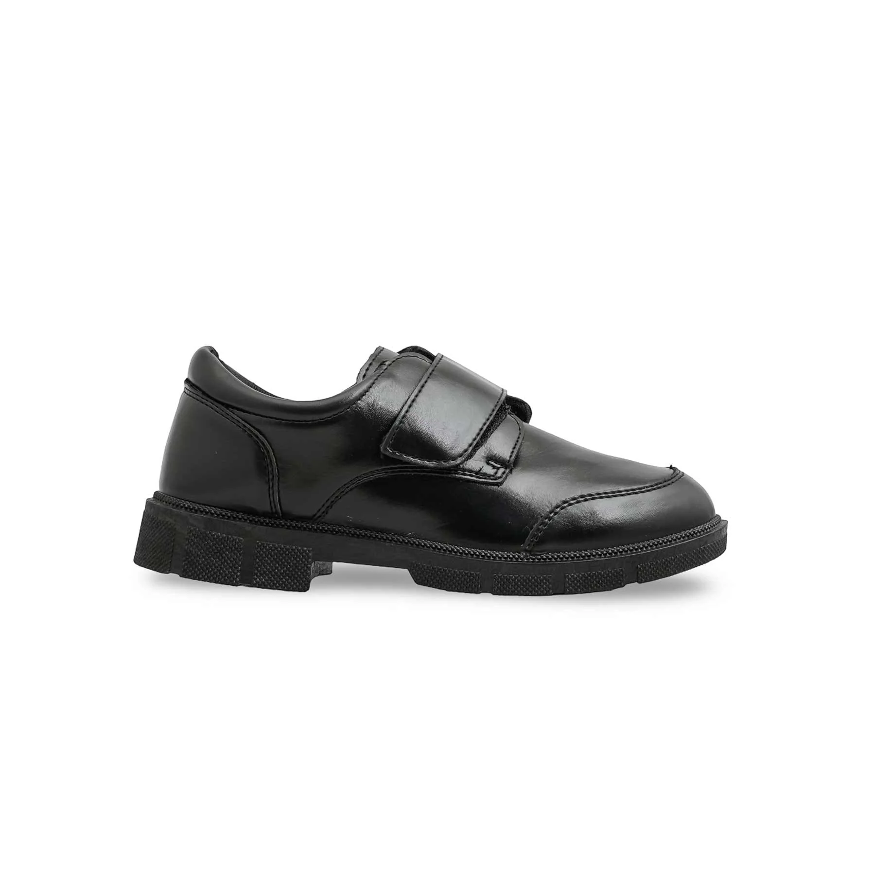 Boys Black Velcro Strap School Shoes SK1118 - Image 2