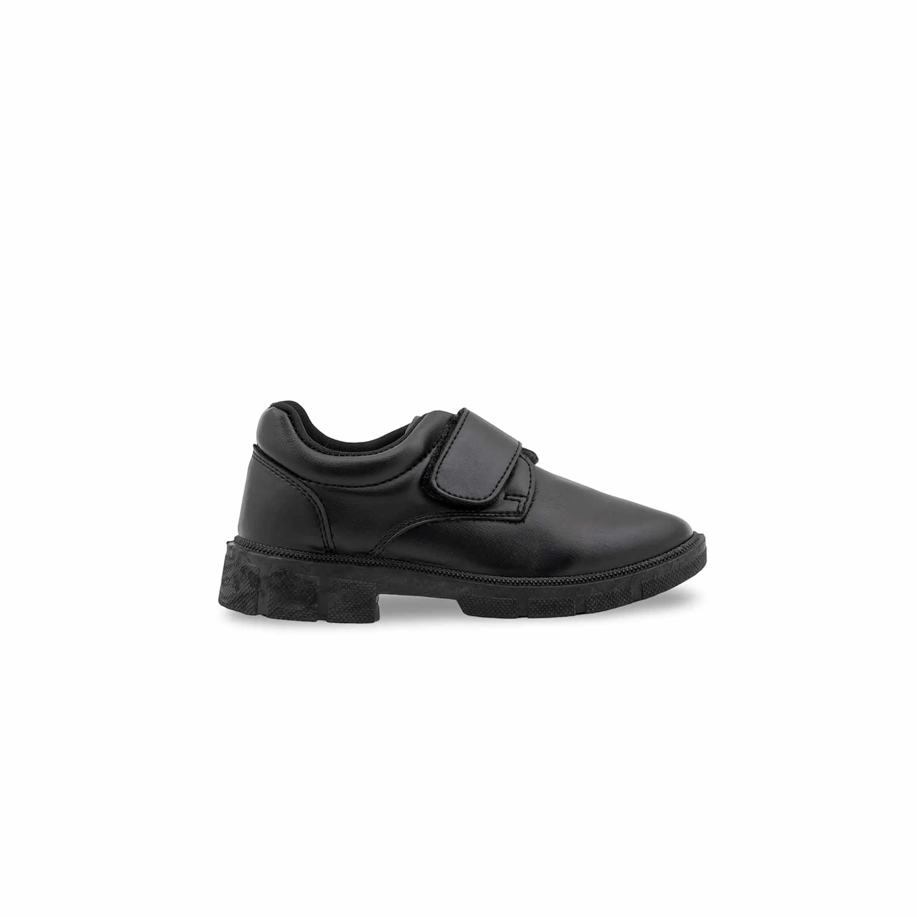 Boys Black Velcro Strap School Shoes WKS017 - Image 2