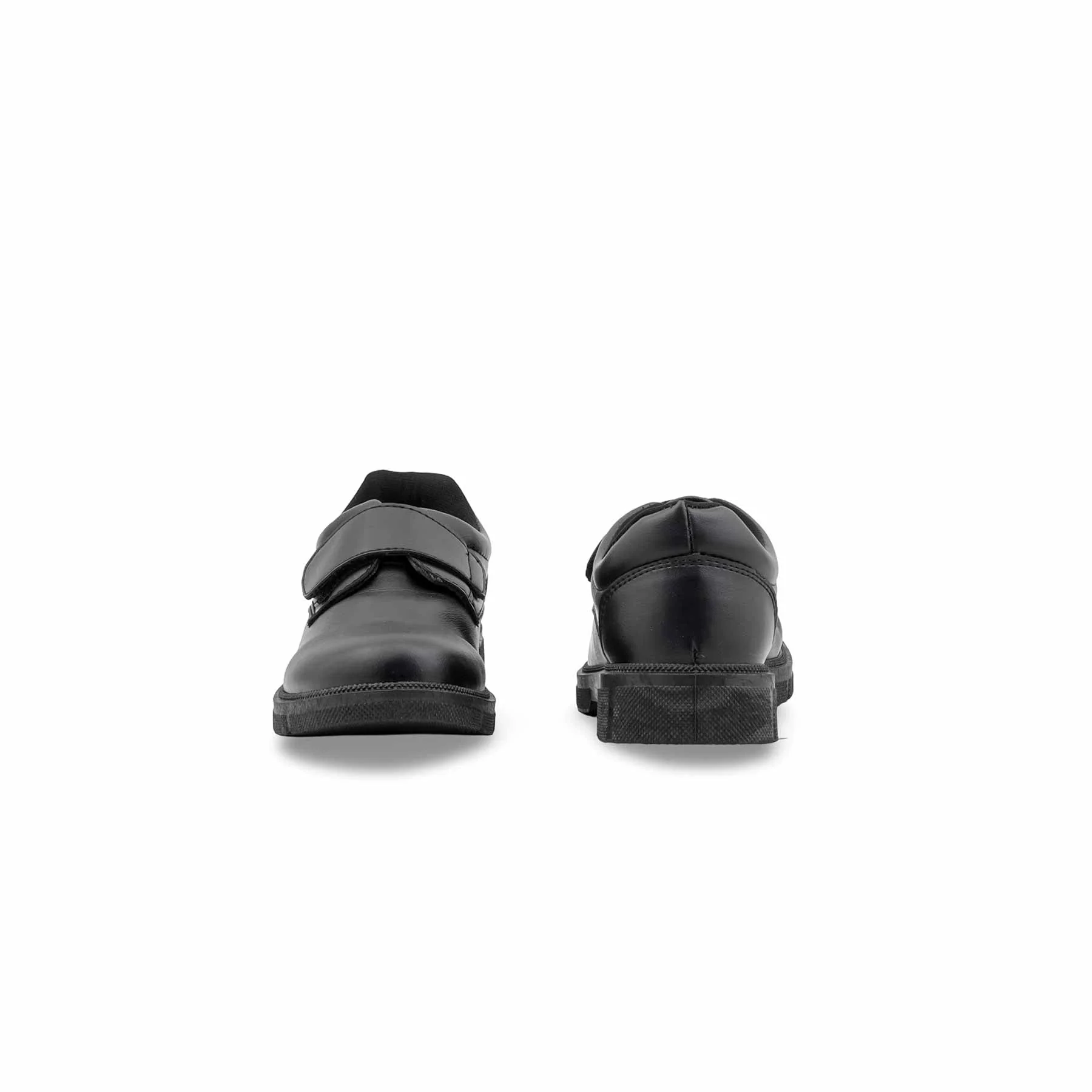 Boys Black Velcro Strap School Shoes WKS017 - Image 4