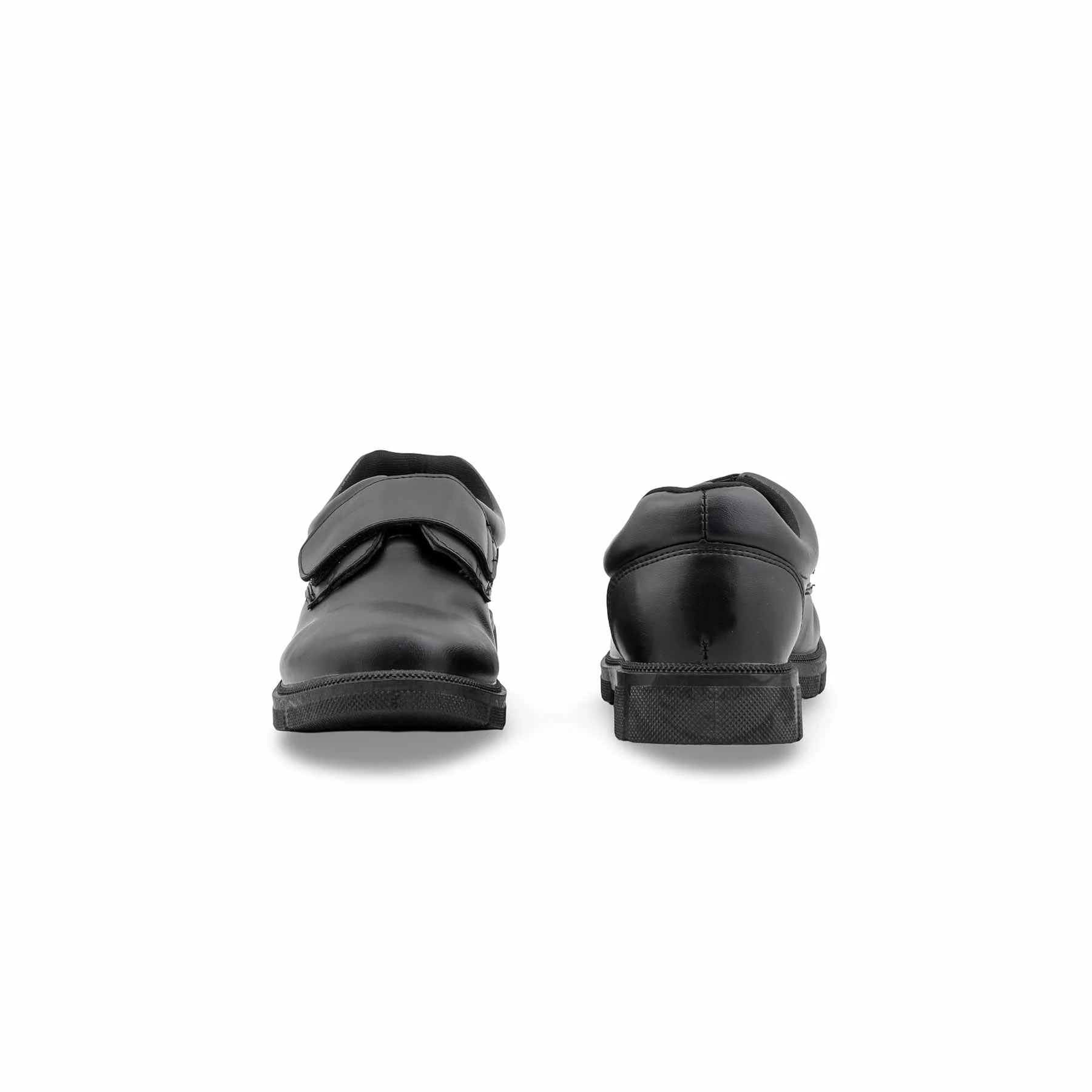 Boys Black Velcro Strap School Shoes WKS018 - Image 4