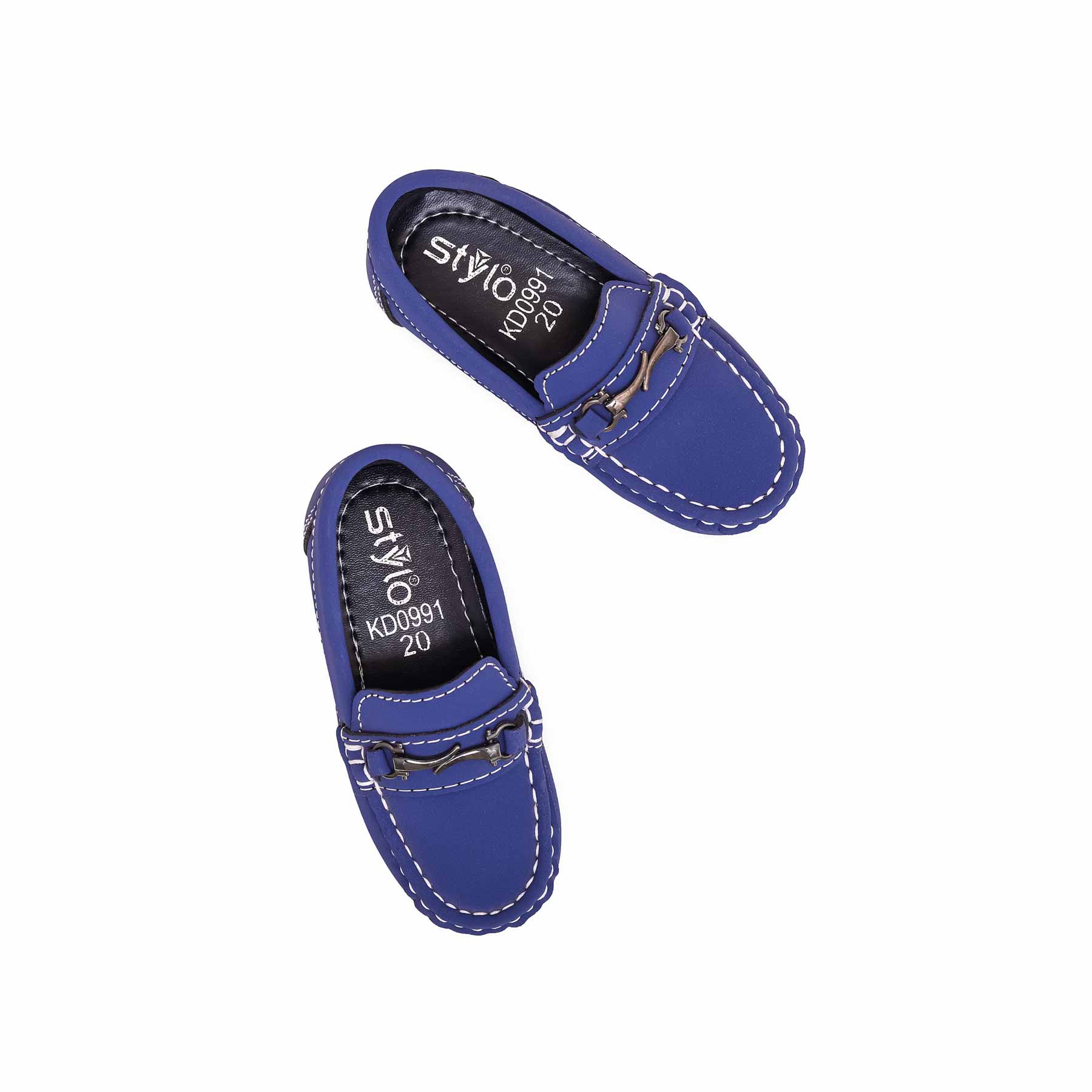 Boys Blue Formal Moccasin KD0991 - Image 4