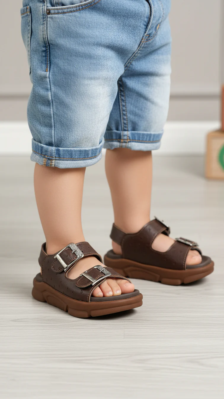Boys Brown Formal Sandal KD4719