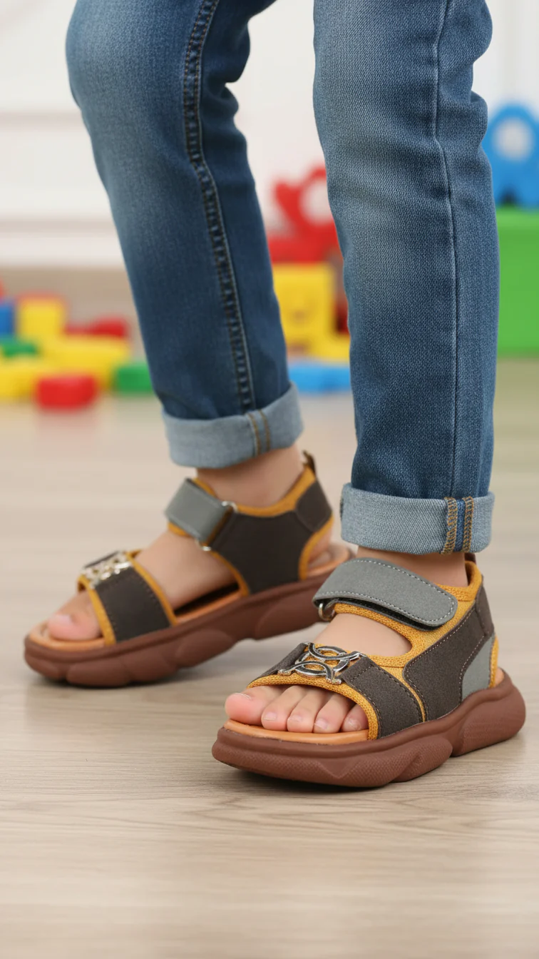 Boys Brown Formal Sandal KD4742