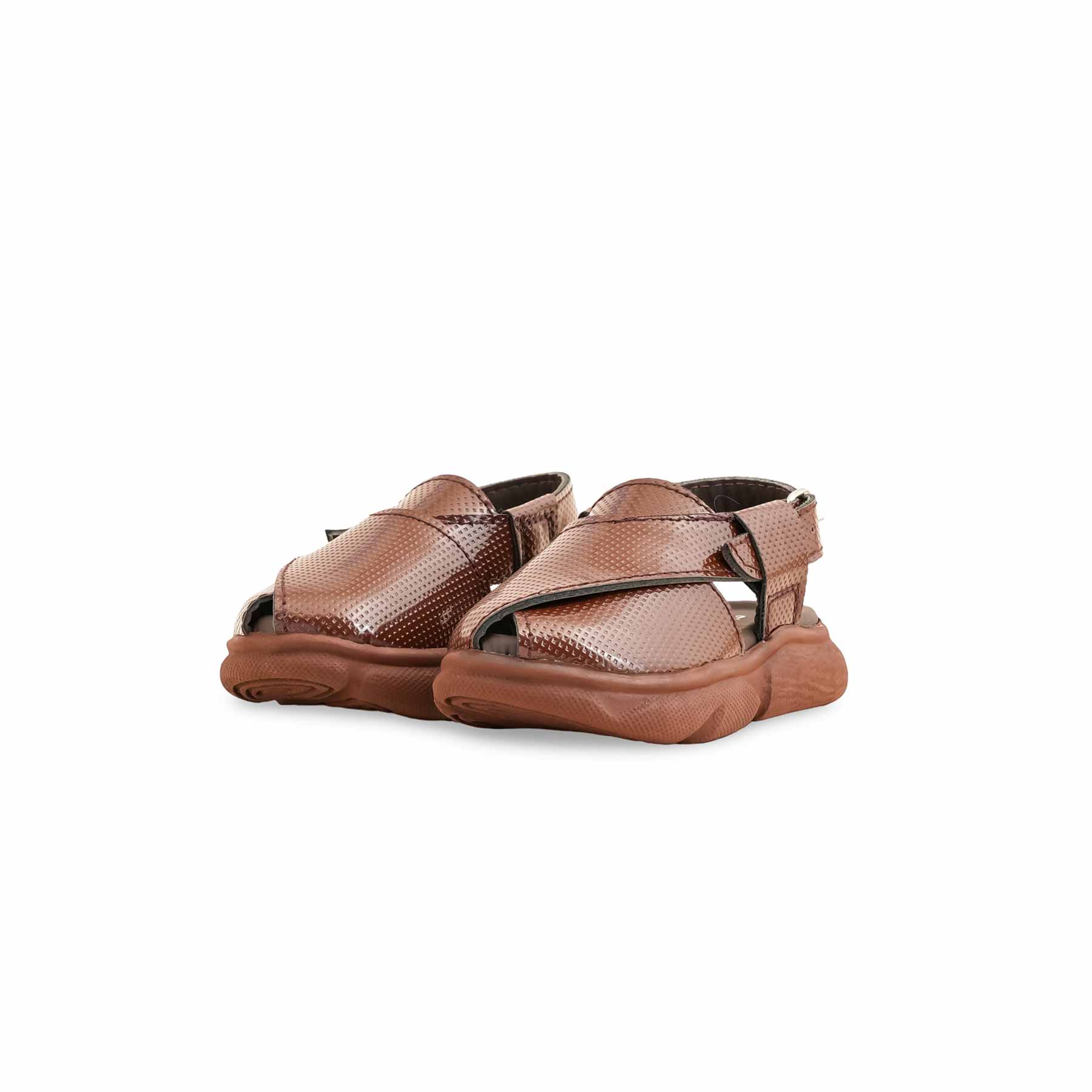 Boys Brown Peshawari Chappal KD4724 - Image 3