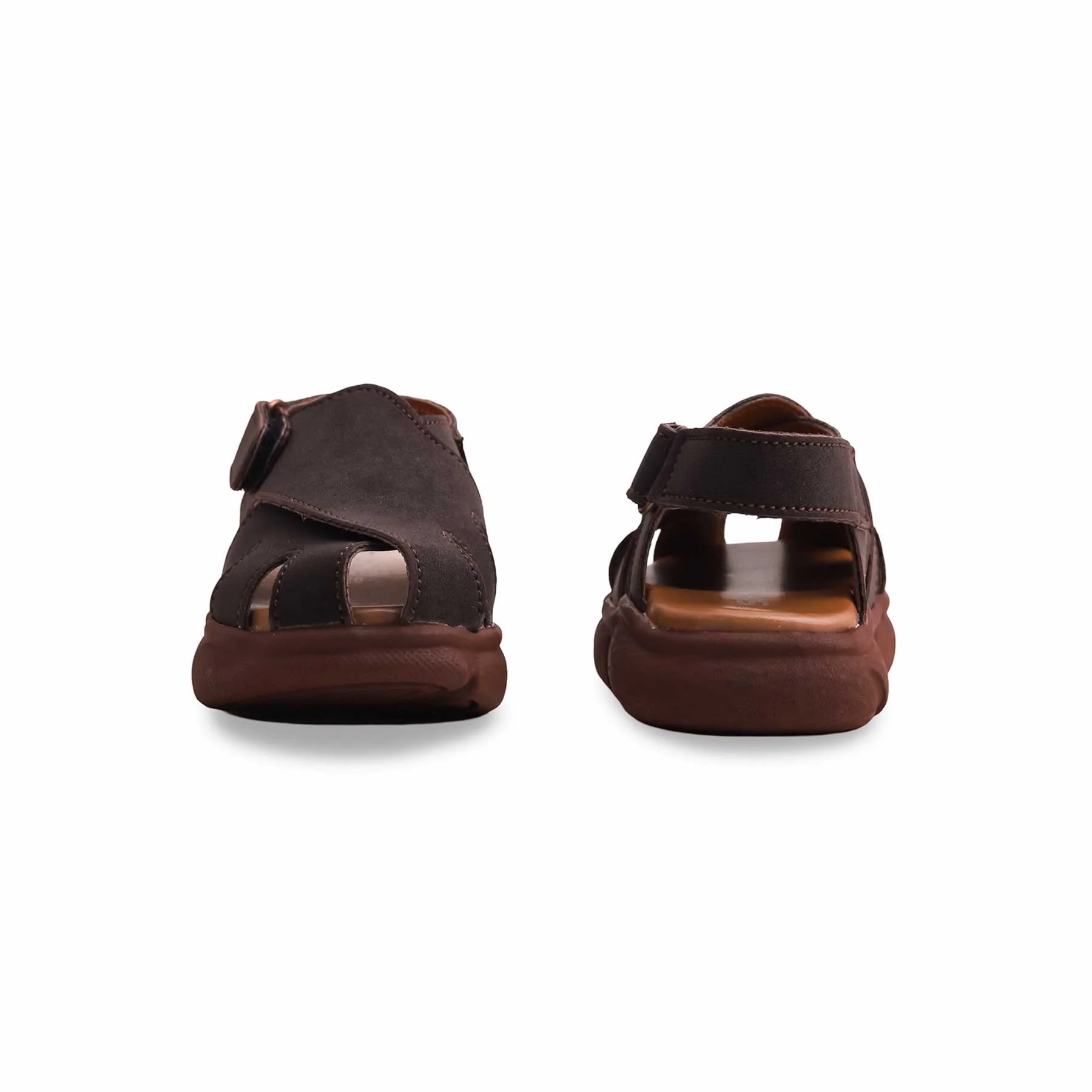Boys Brown Peshawari Chappal KD4735 - Image 3