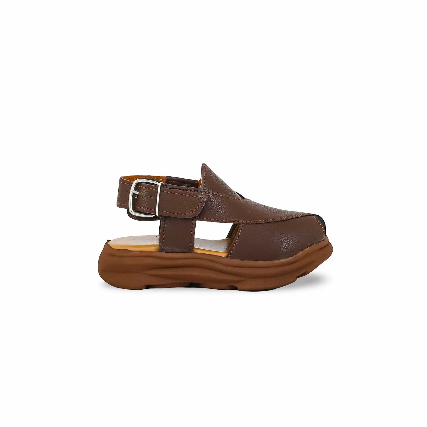 Boys Brown Peshawari Chappal KD4736 - Image 2