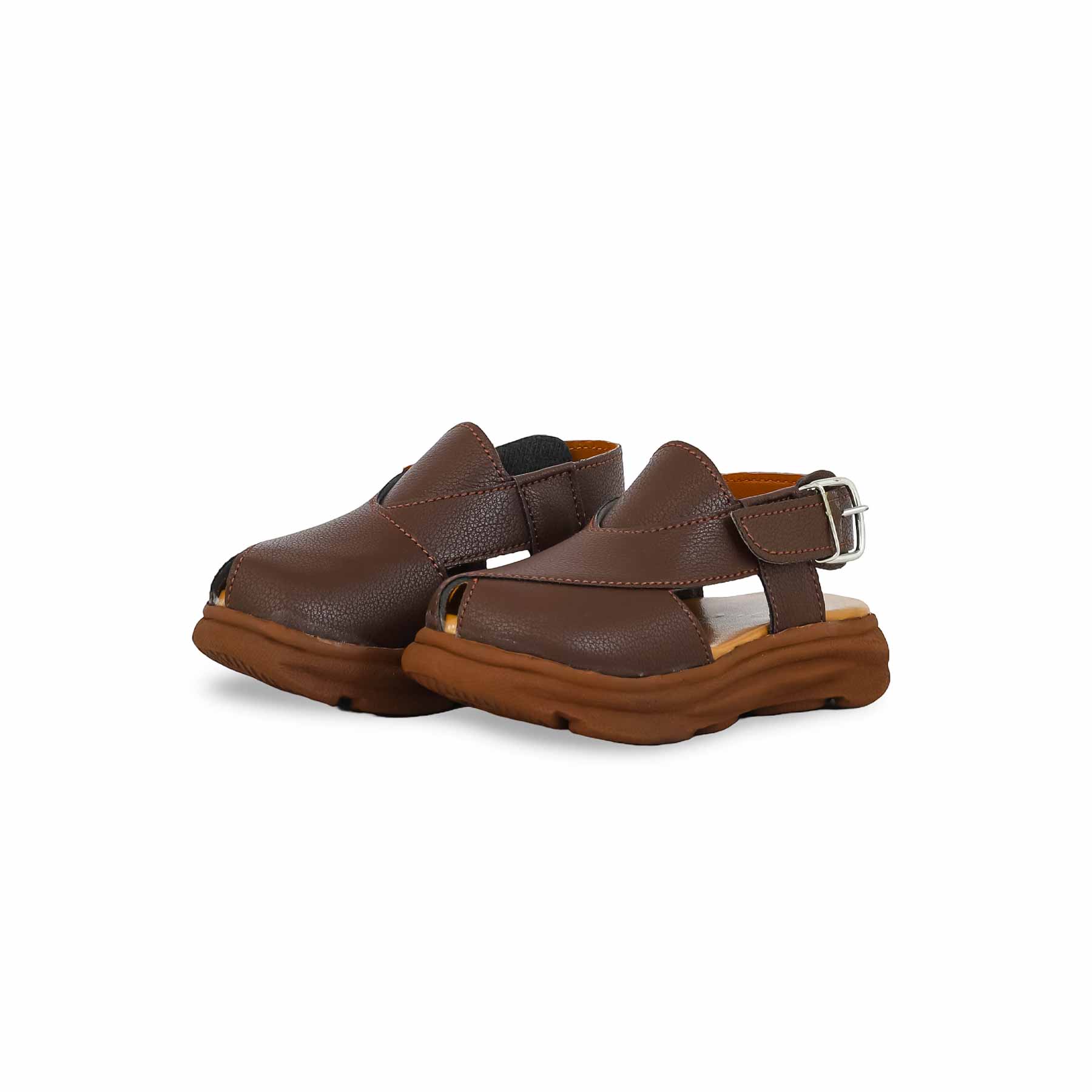 Boys Brown Peshawari Chappal KD4736 - Image 3