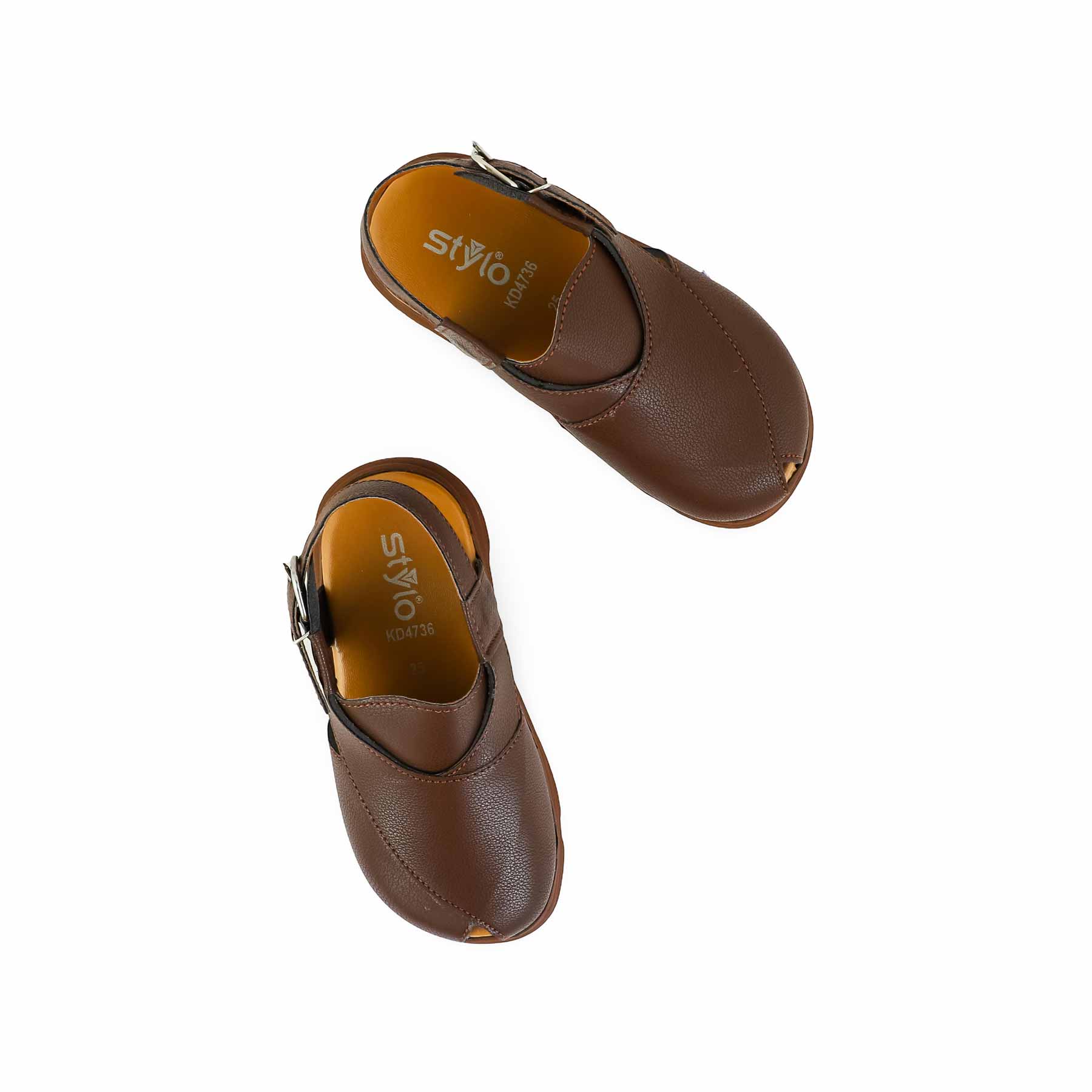 Boys Brown Peshawari Chappal KD4736 - Image 5