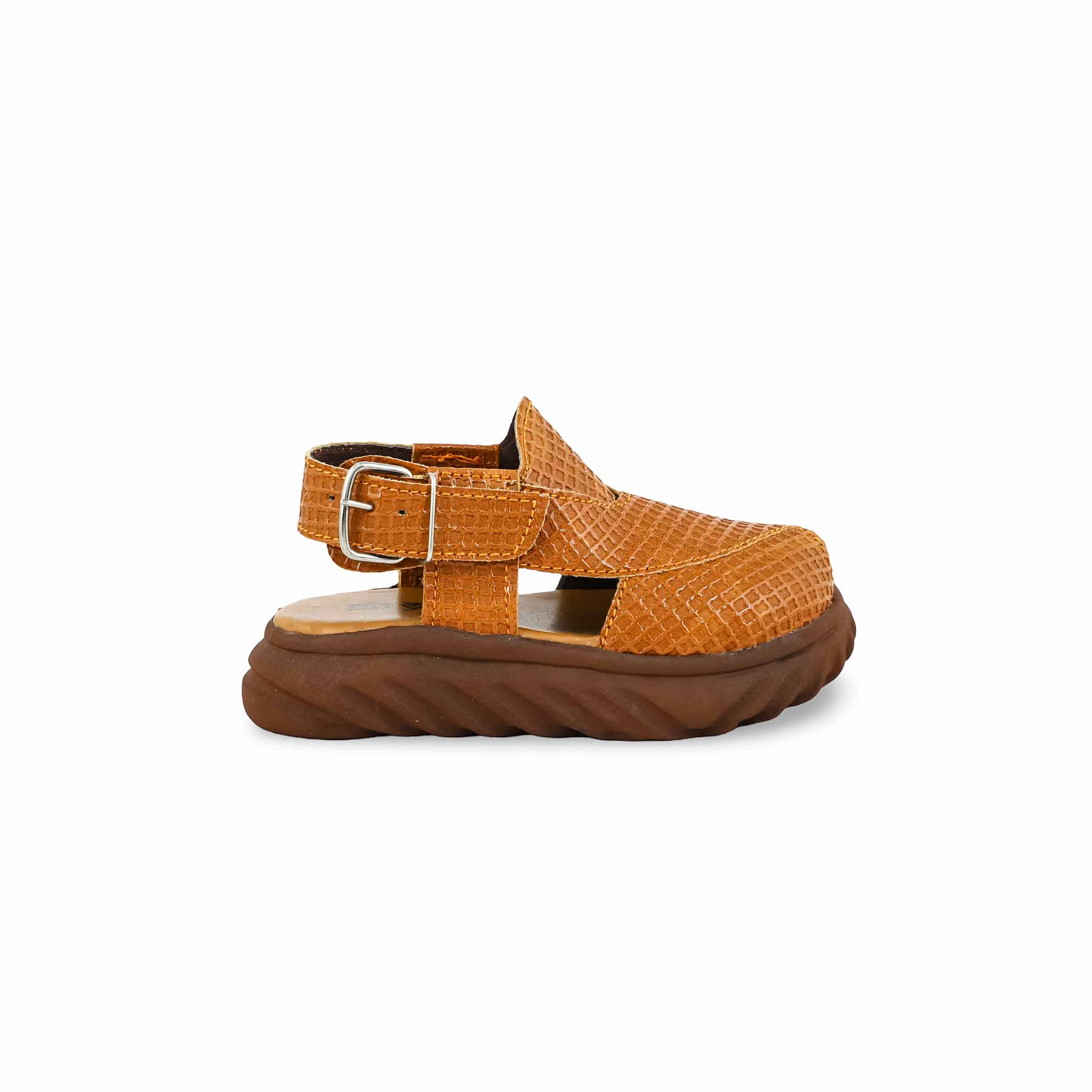 Boys Brown Peshawari Chappal KD4738 - Image 2