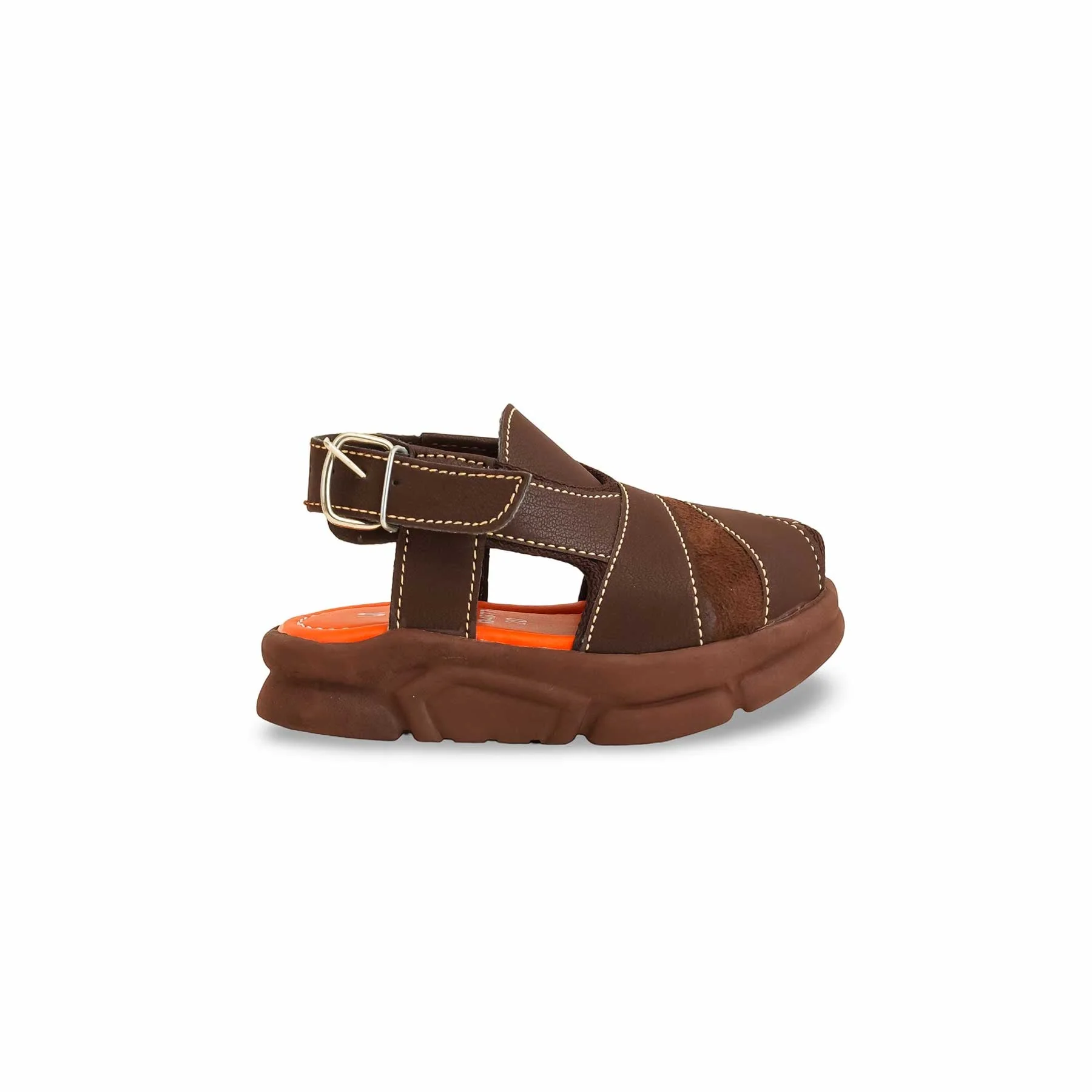 Boys Brown Peshawari Chappal KD4877 - Image 2