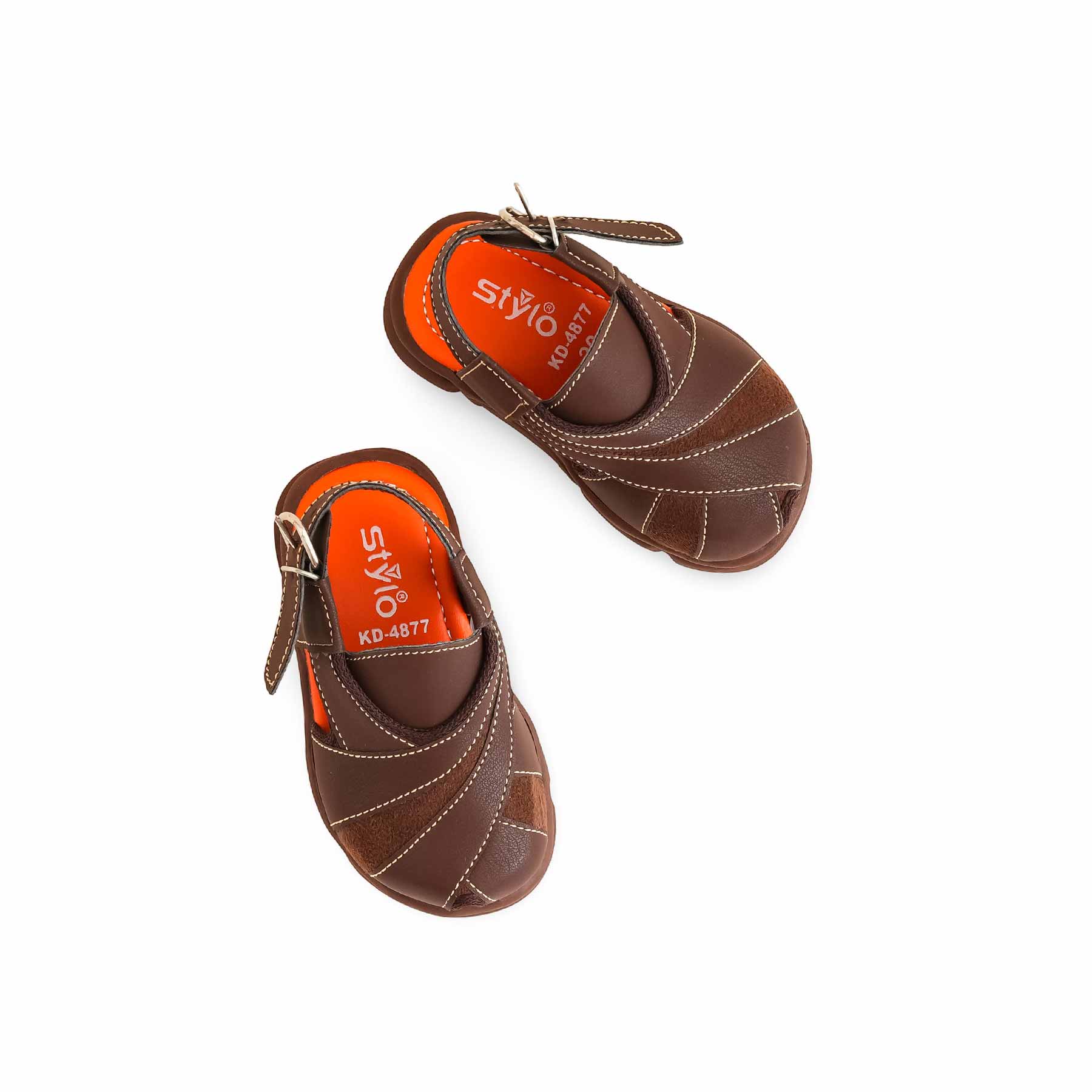 Boys Brown Peshawari Chappal KD4877 - Image 5