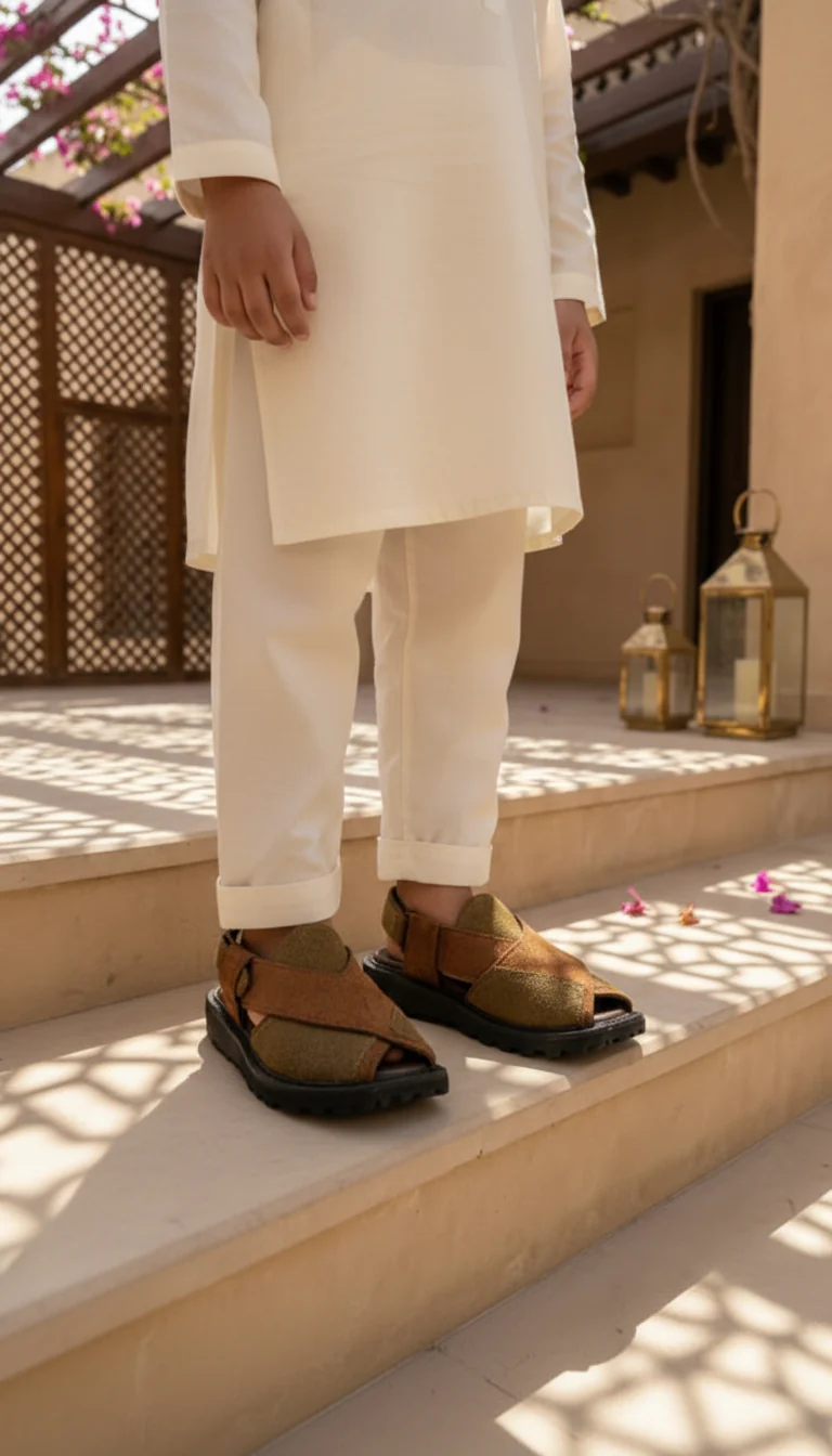 Boys Brown Peshawari Chappal KD4987