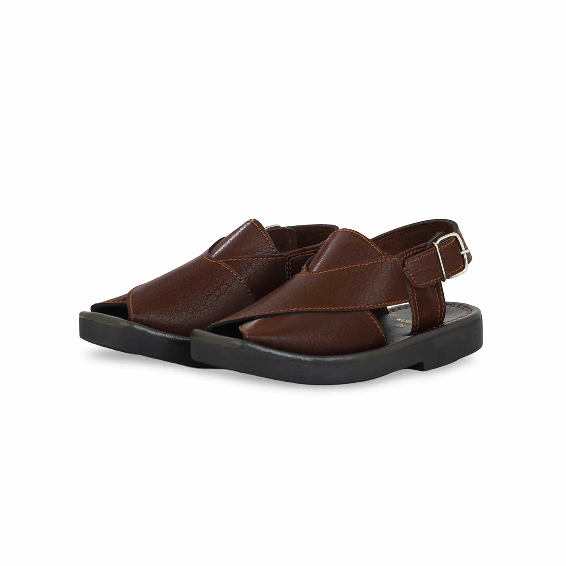 Boys Brown Peshawari Chappal KD9937 - Image 3
