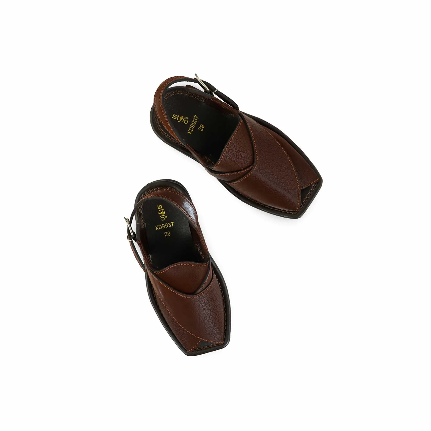 Boys Brown Peshawari Chappal KD9937 - Image 5