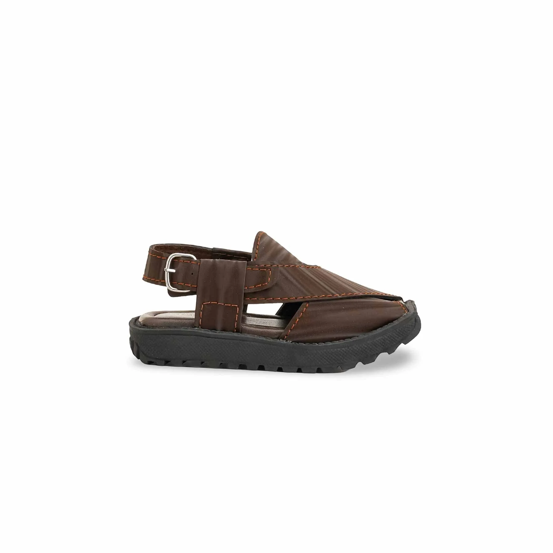 Boys Brown Peshawari Chappal KD9994 - Image 2