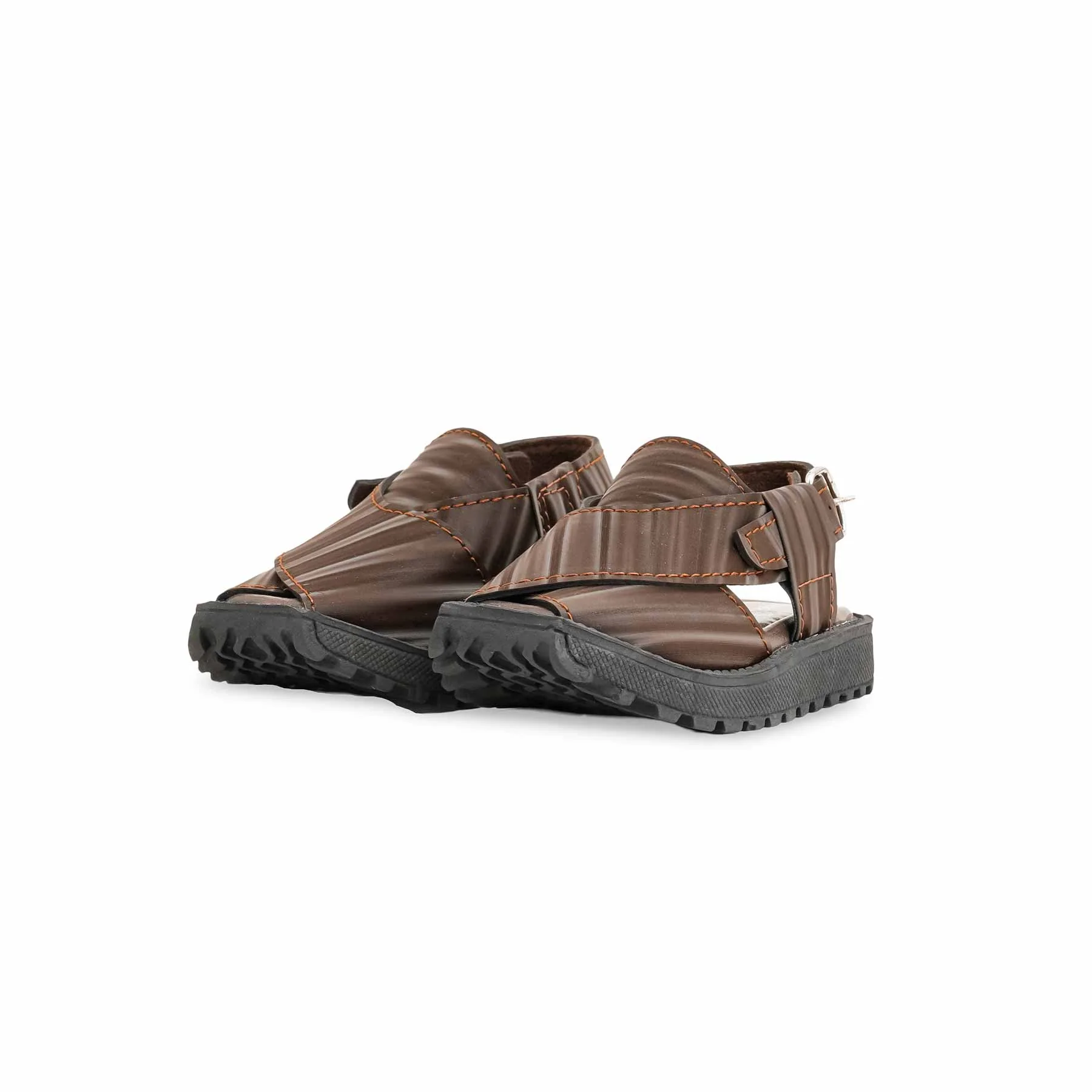 Boys Brown Peshawari Chappal KD9994 - Image 3