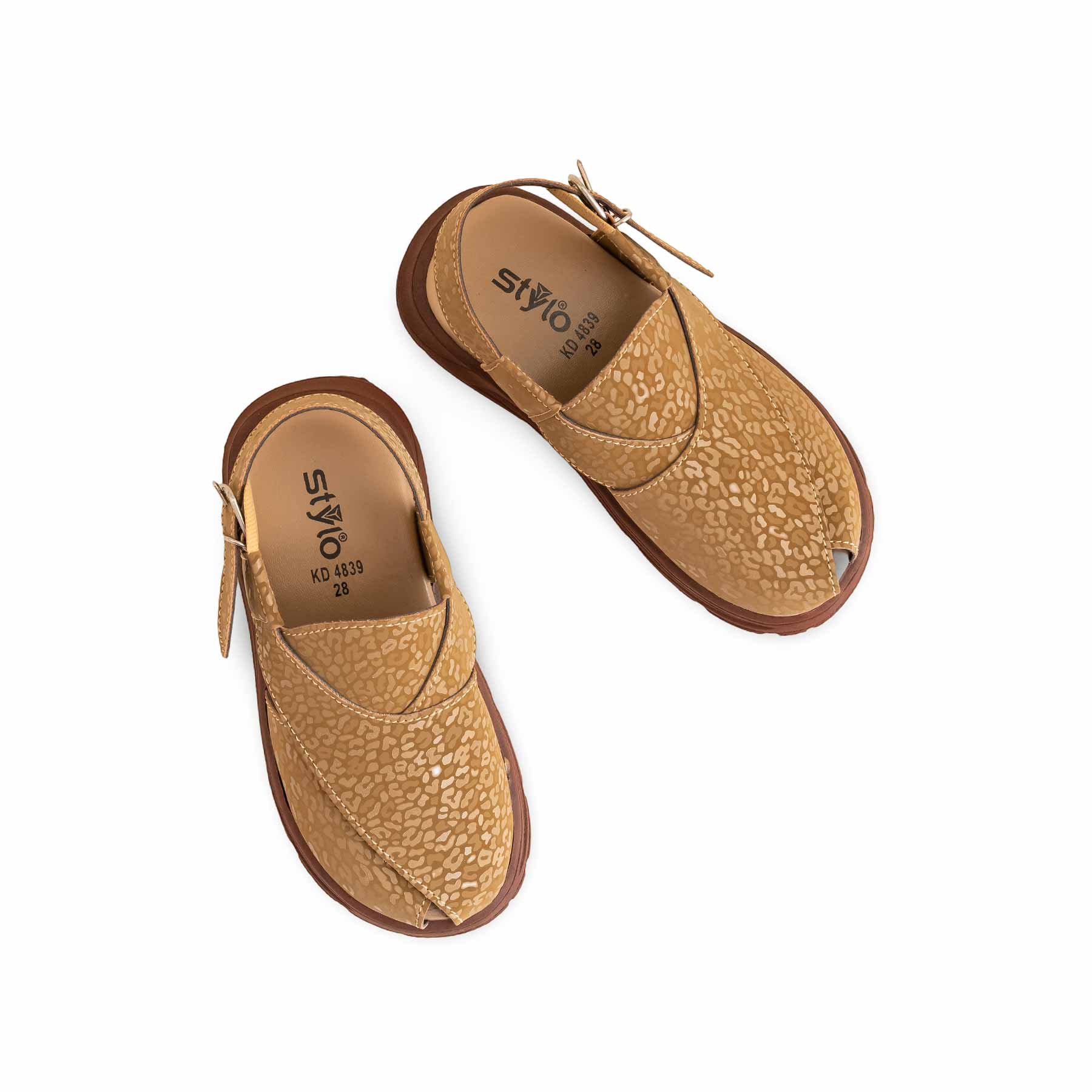 Boys Camel Peshawari Chappal KD4839 - Image 5