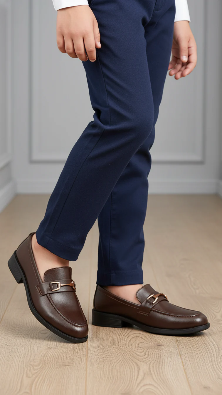 Boys Coffee Formal Shoes KD2218