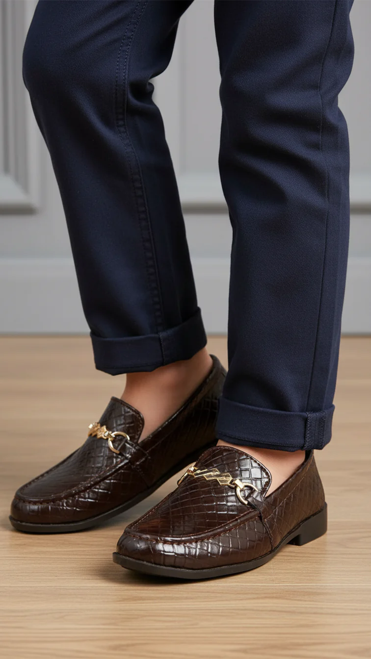 Boys Coffee Formal Shoes KD2495